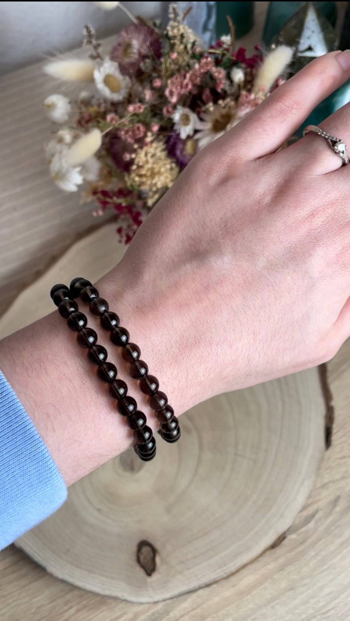Rauchquarz Kugelarmband 6mm