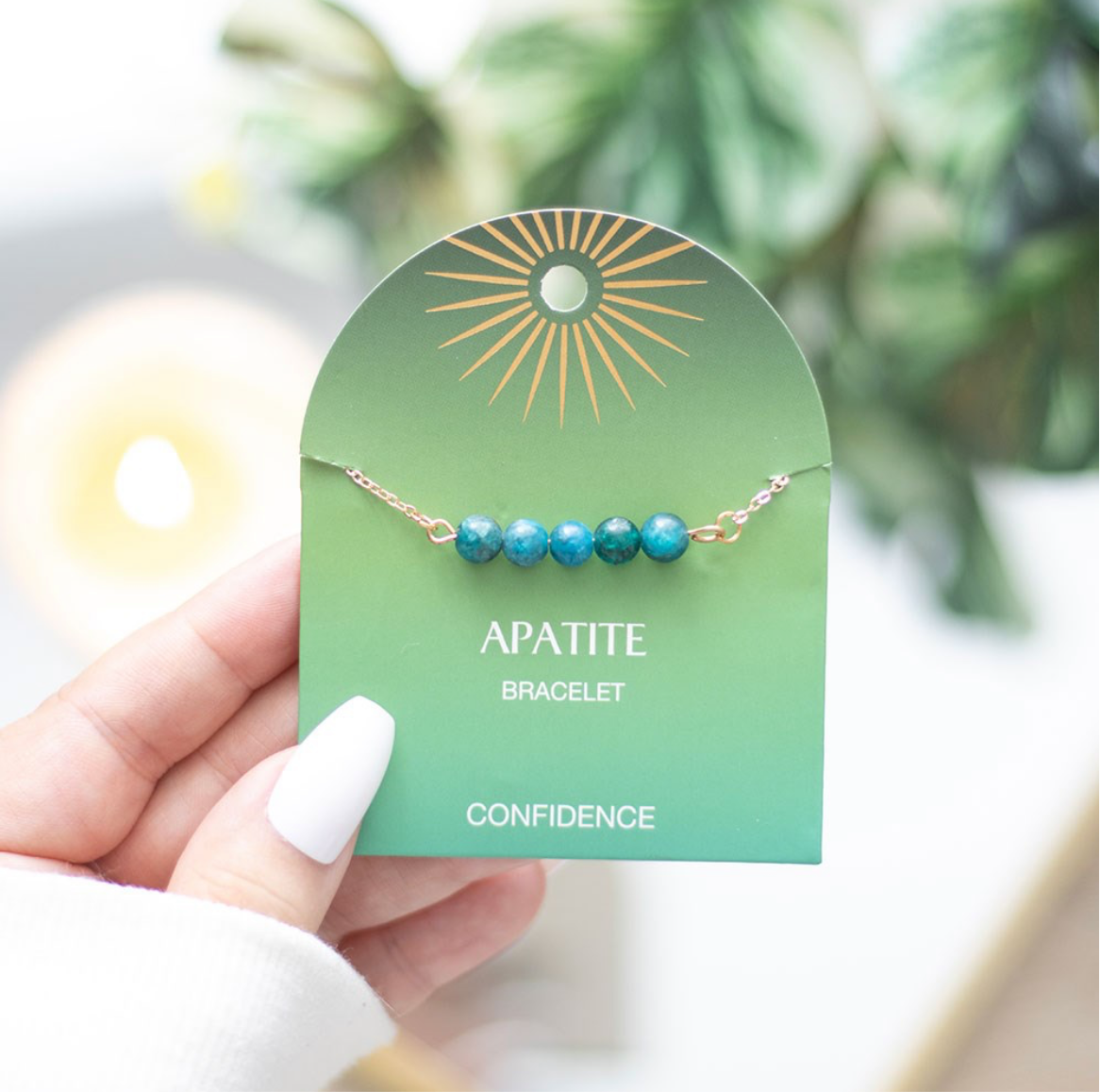 Apatit Armband - größenverstellbar