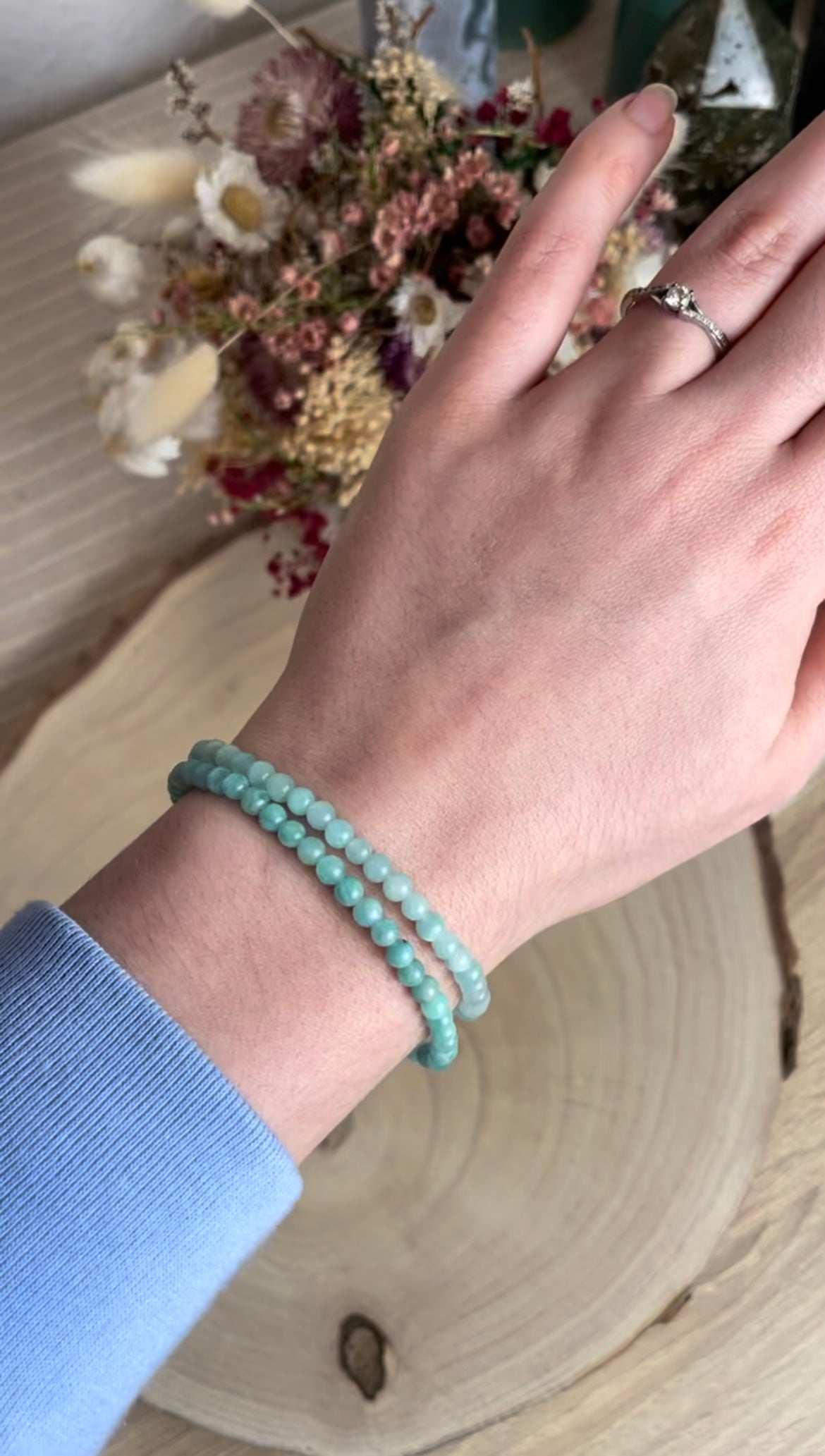 Amazonit Kugelarmband 4mm