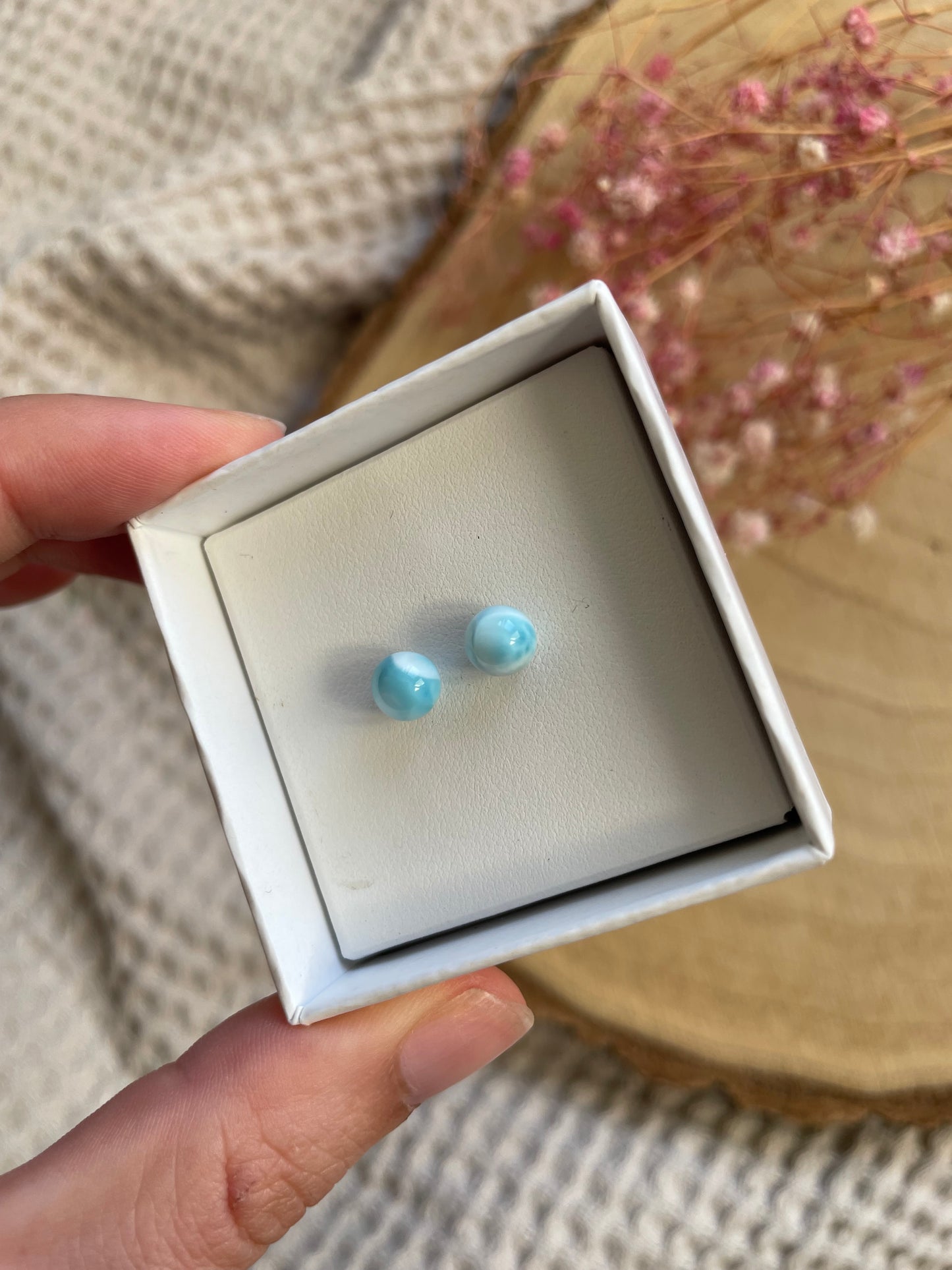 Larimar Ohrstecker Nr. 4