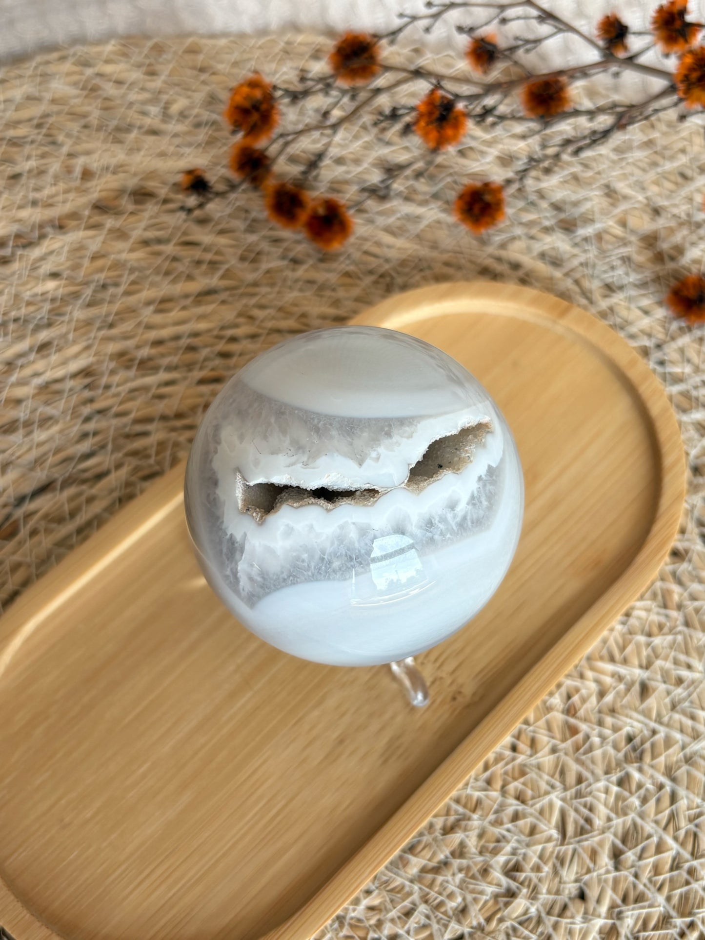 Druzy Achat Kugel AC32