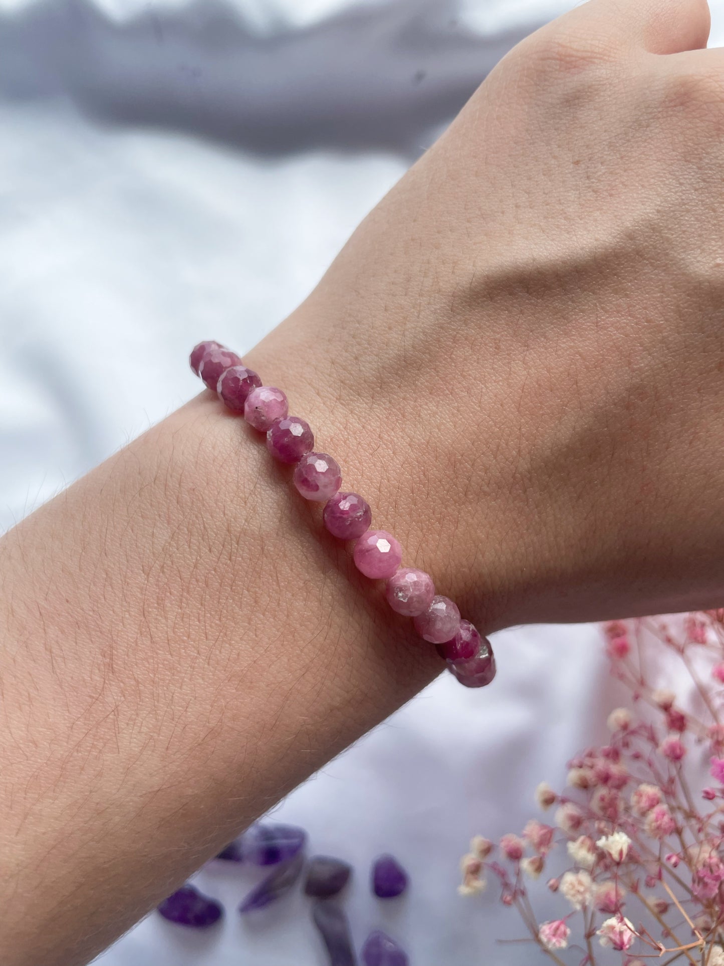 Turmalin pink Kugelarmband