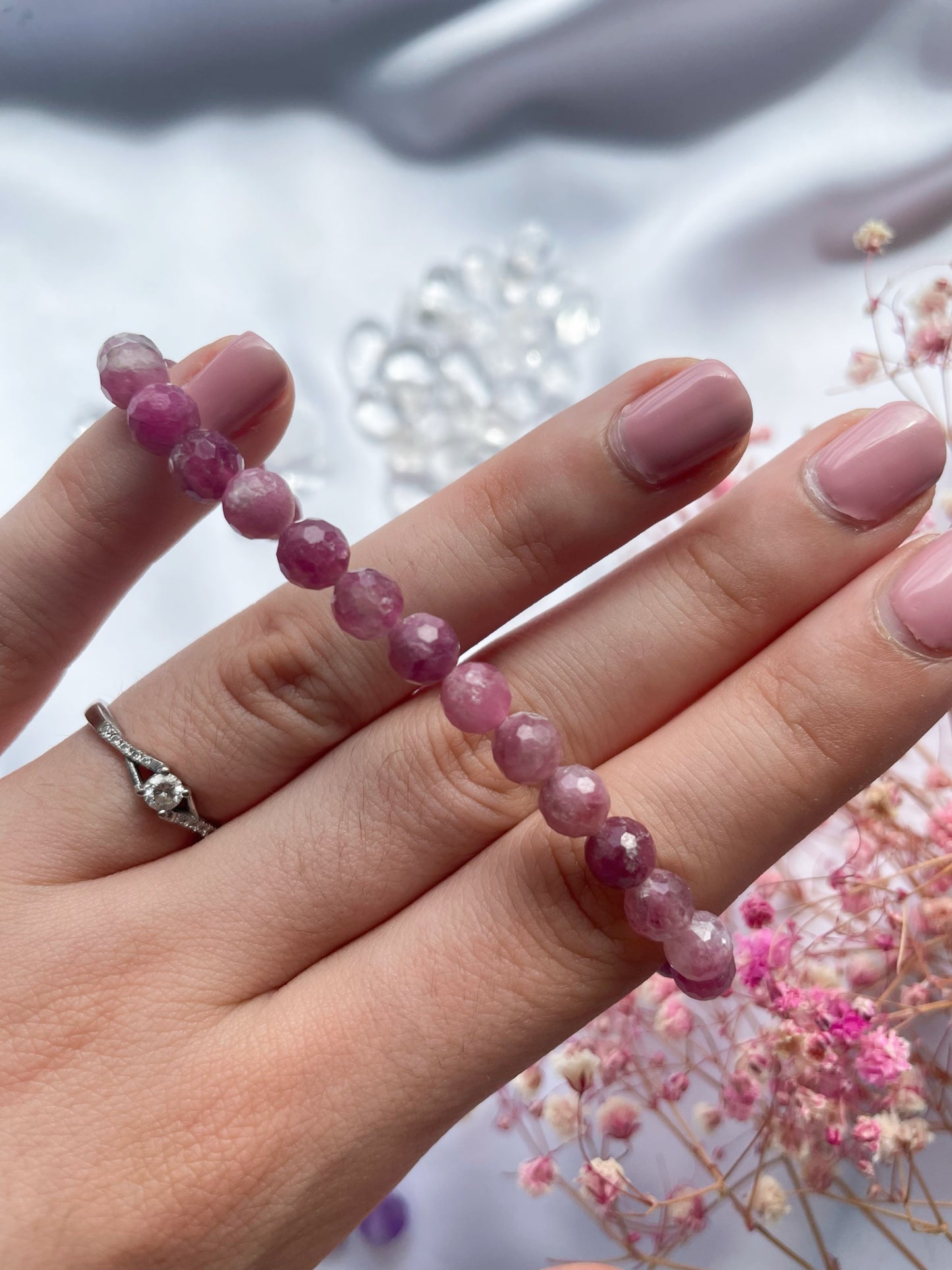 Turmalin pink Kugelarmband