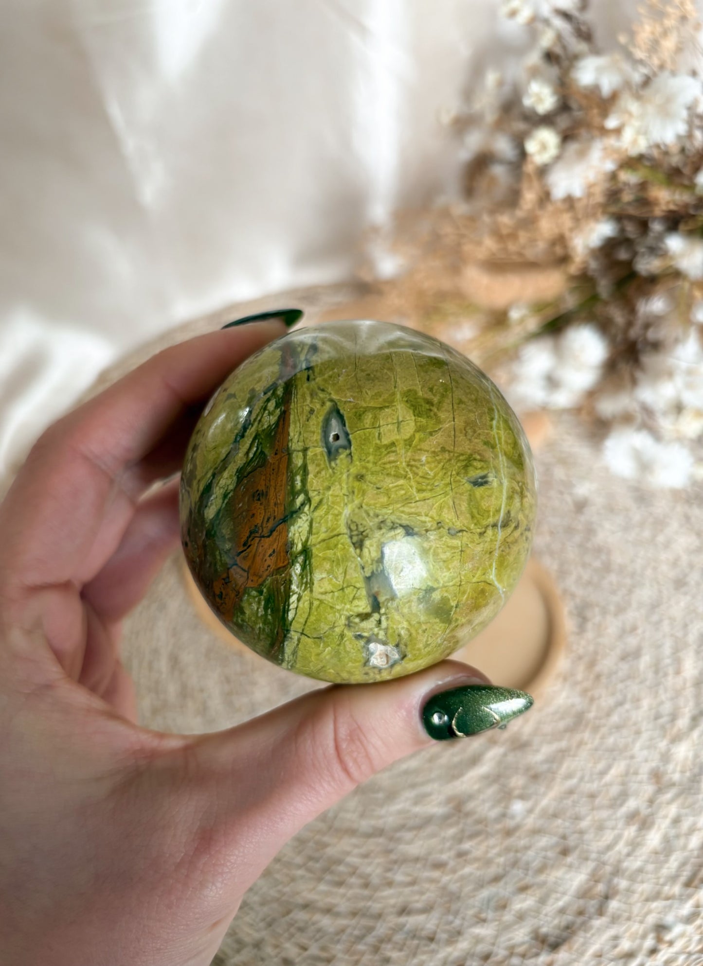 Grüne Opal Kugel Nr. 2