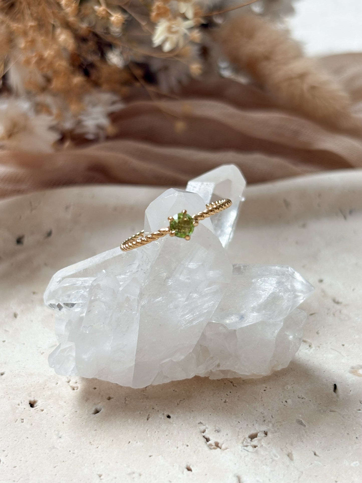 Peridot Ring - vergoldet