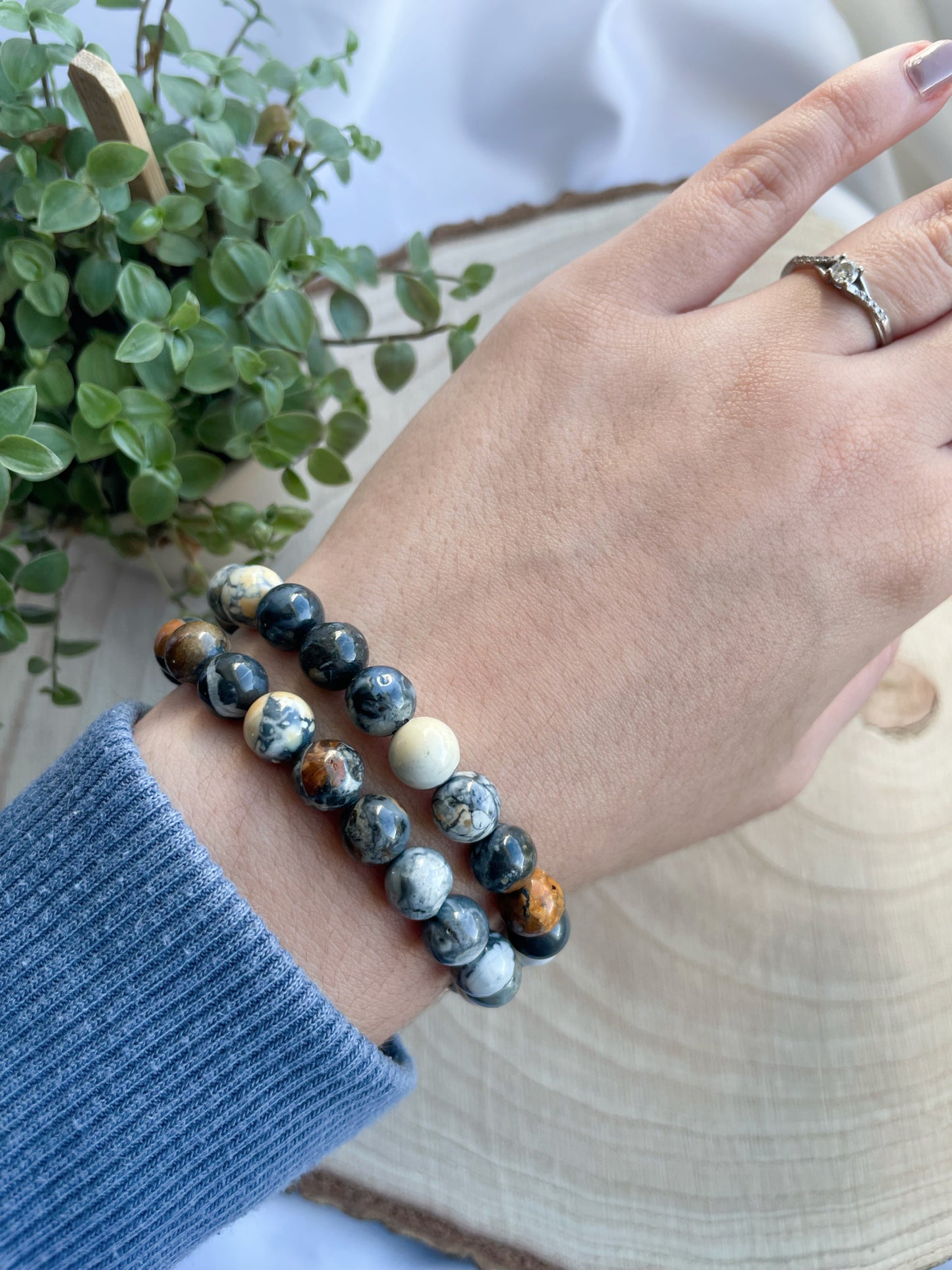 Maligano-Jaspis Kugelarmband 8mm