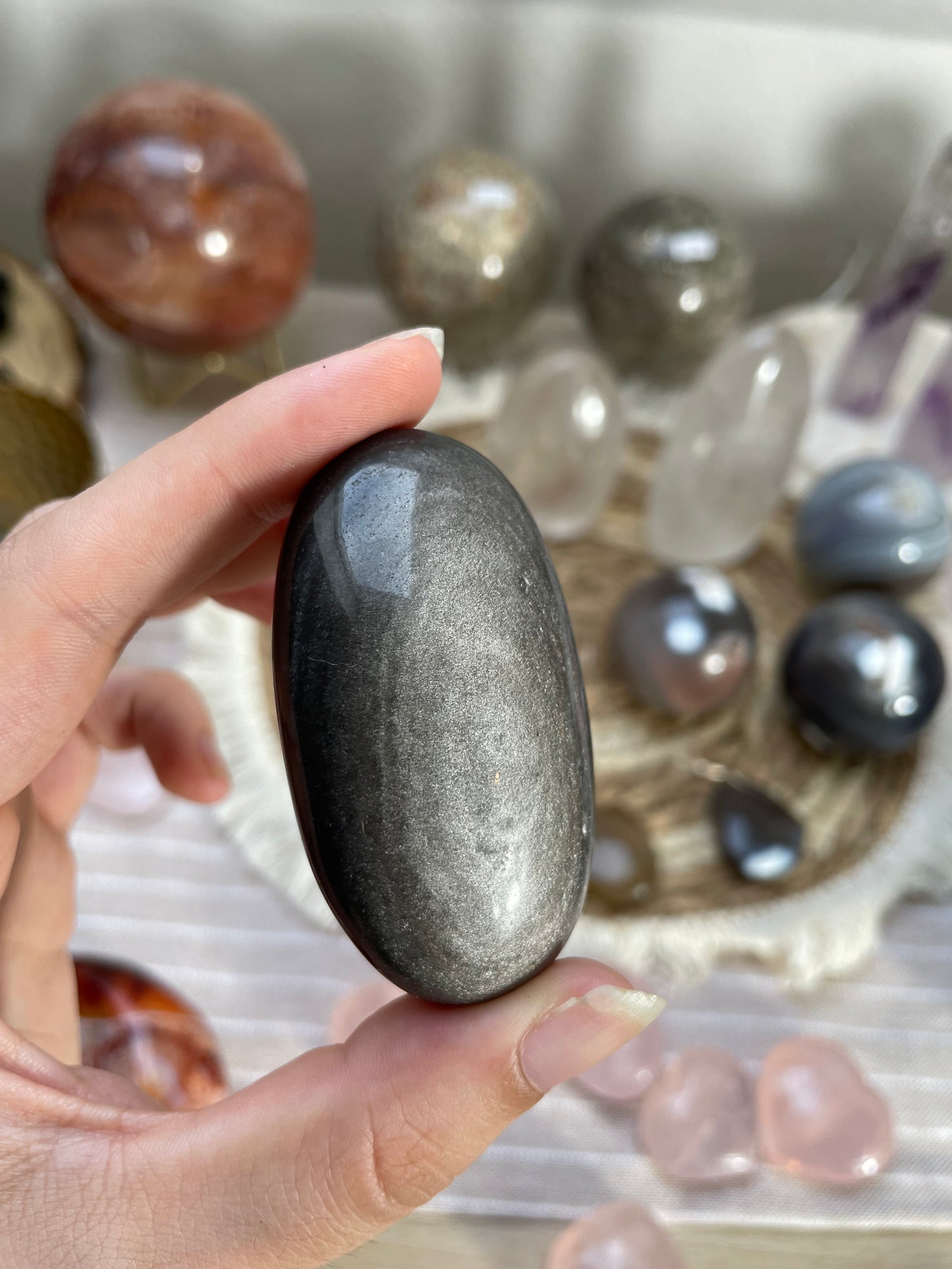 Silber Obsidian Handstein Nr. 6