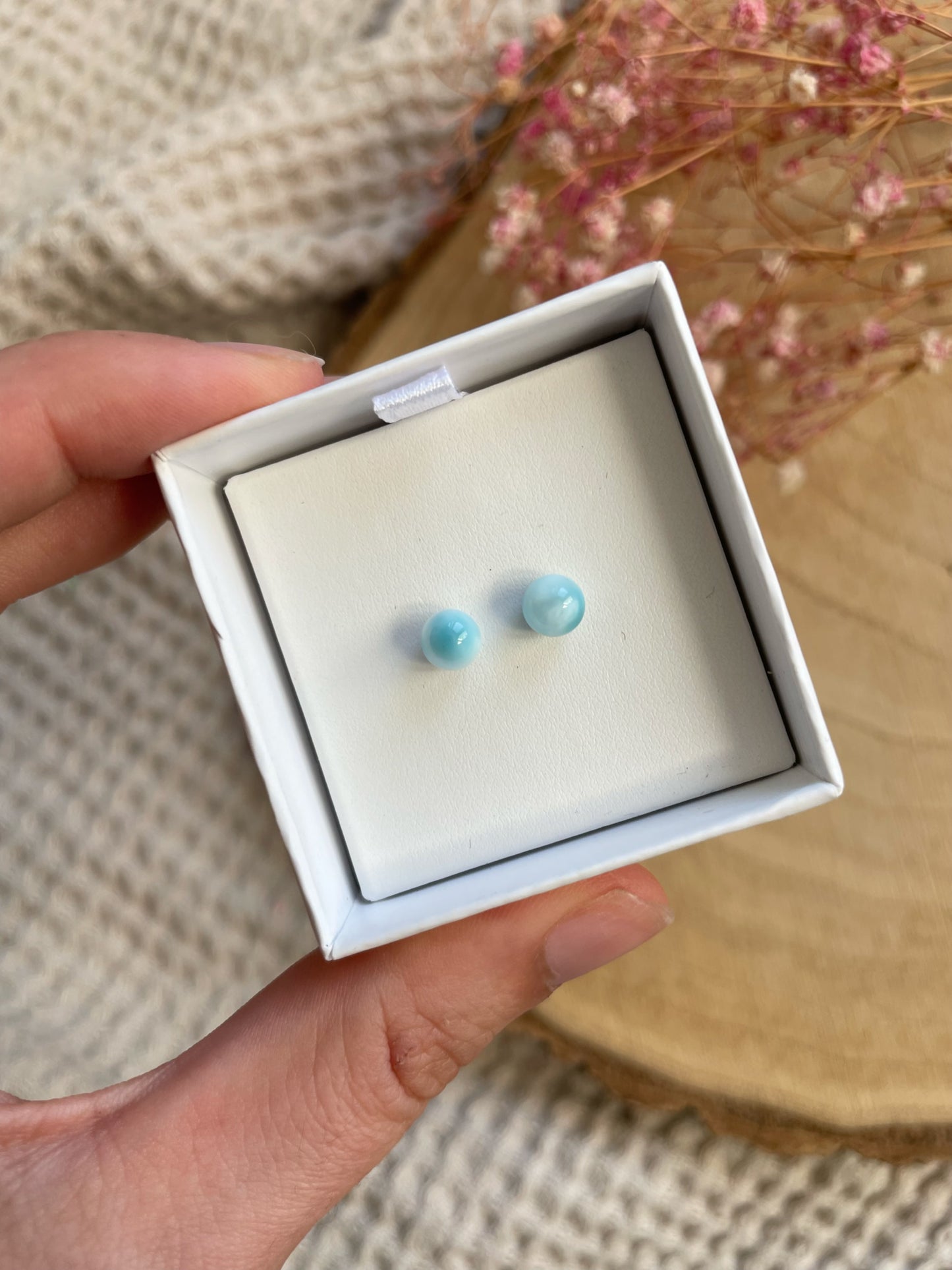 Larimar Ohrstecker Nr. 1
