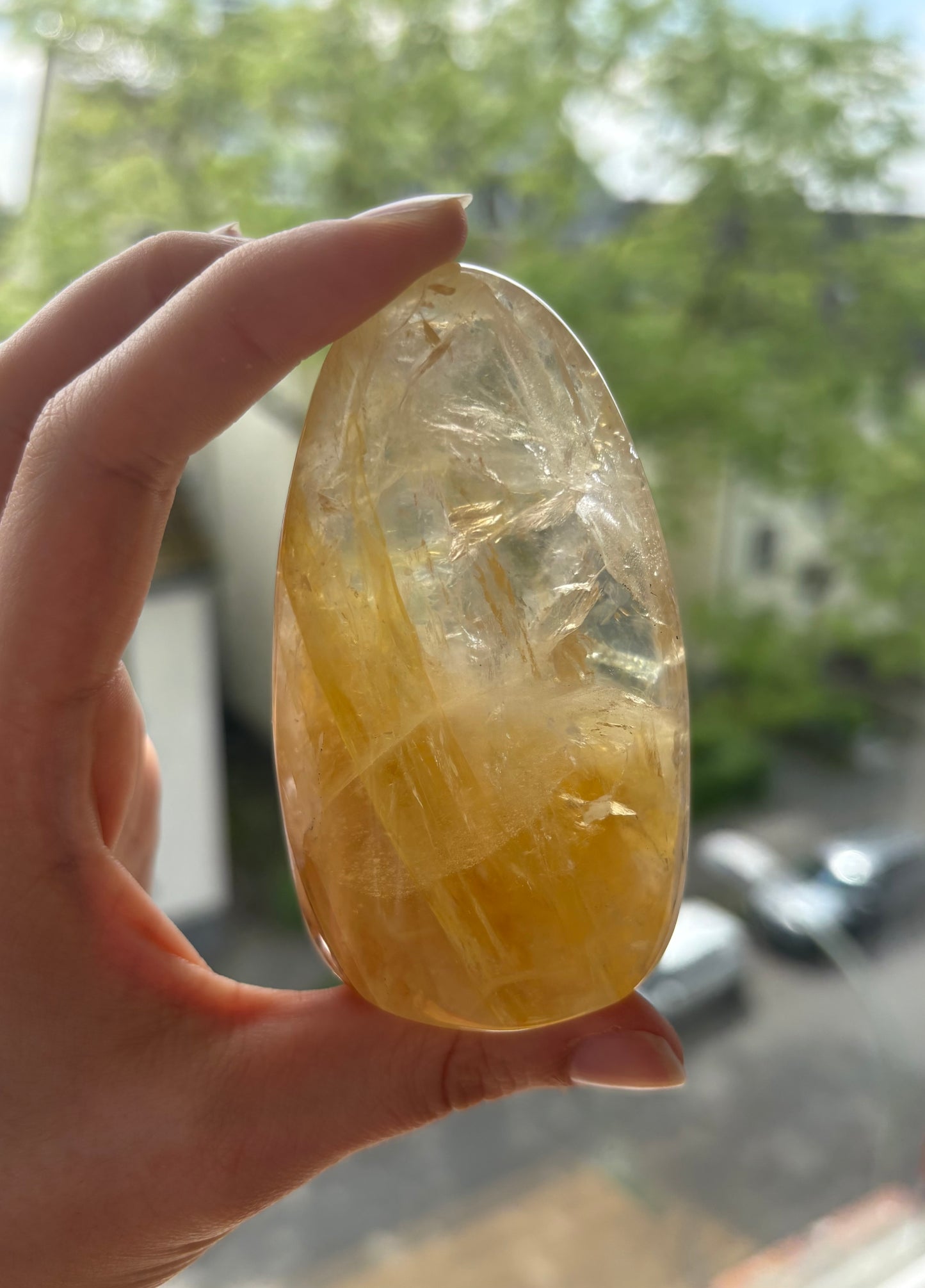 Transparente Golden Healer Freiform Nr. 1