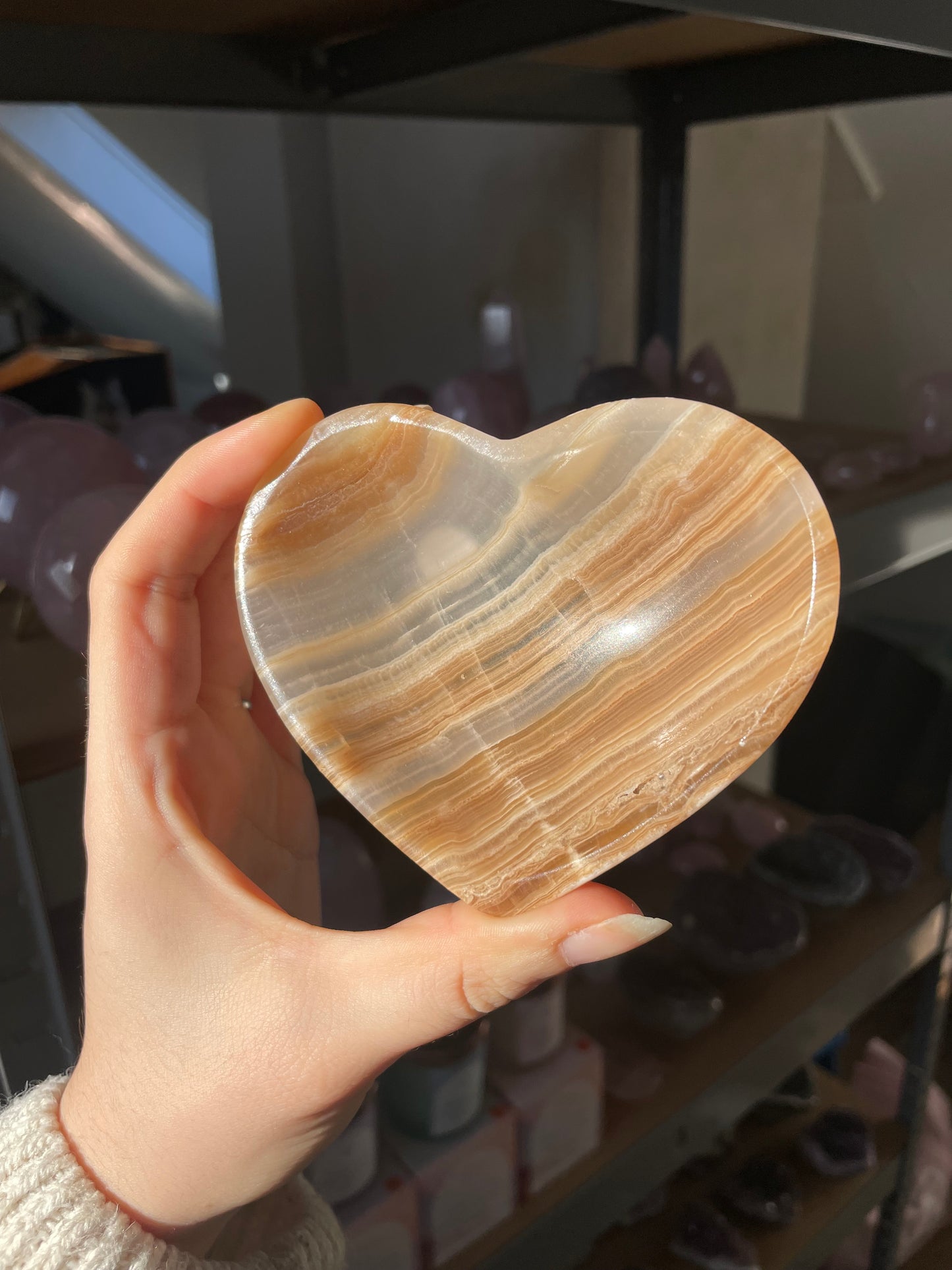 Marmor Onyx Herz Schale