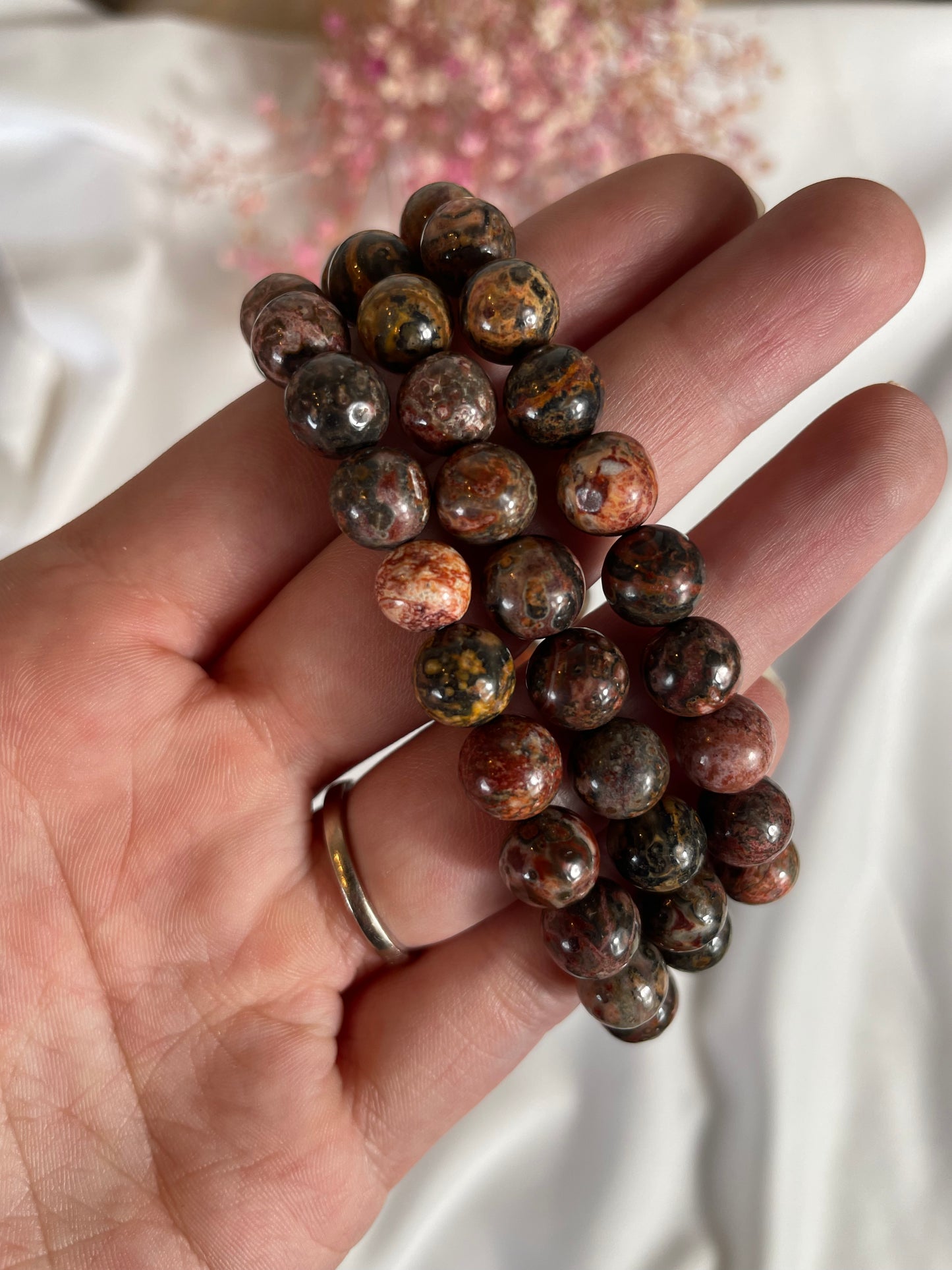 Leopardenjaspis Armband 8mm