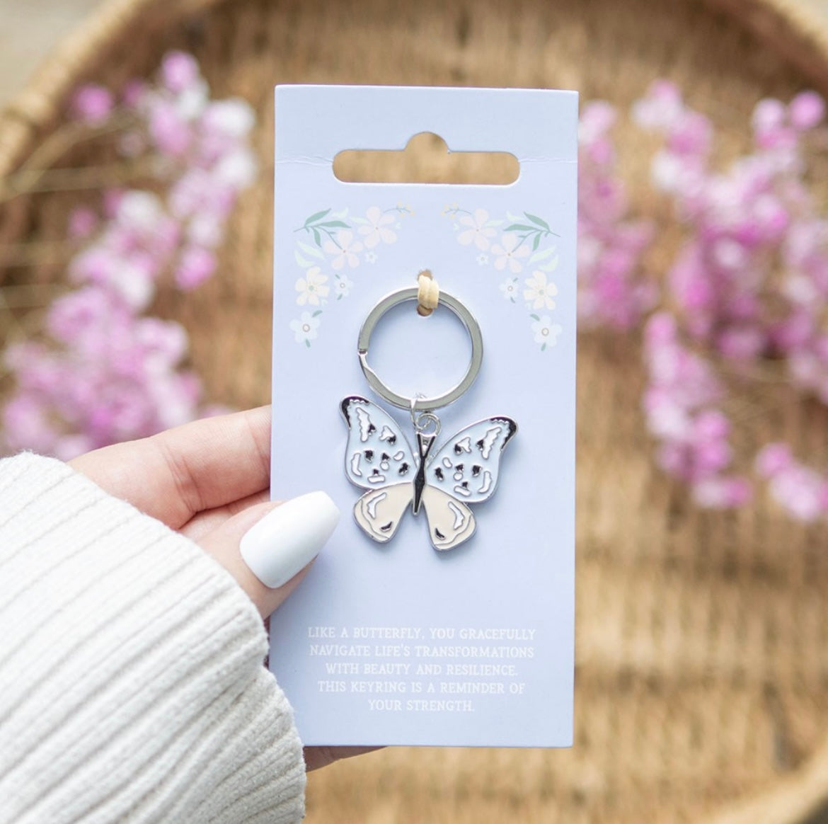 Schmetterling - Schlüsselanhänger mit schöner Botschaft 🦋