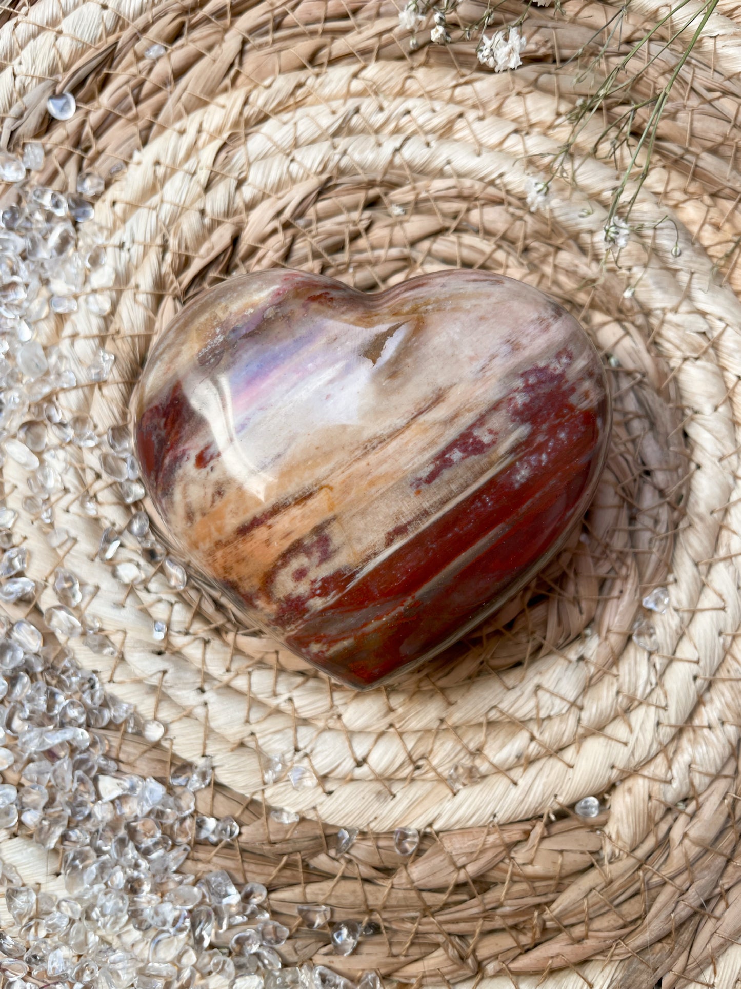 Versteinertes Holz Herz