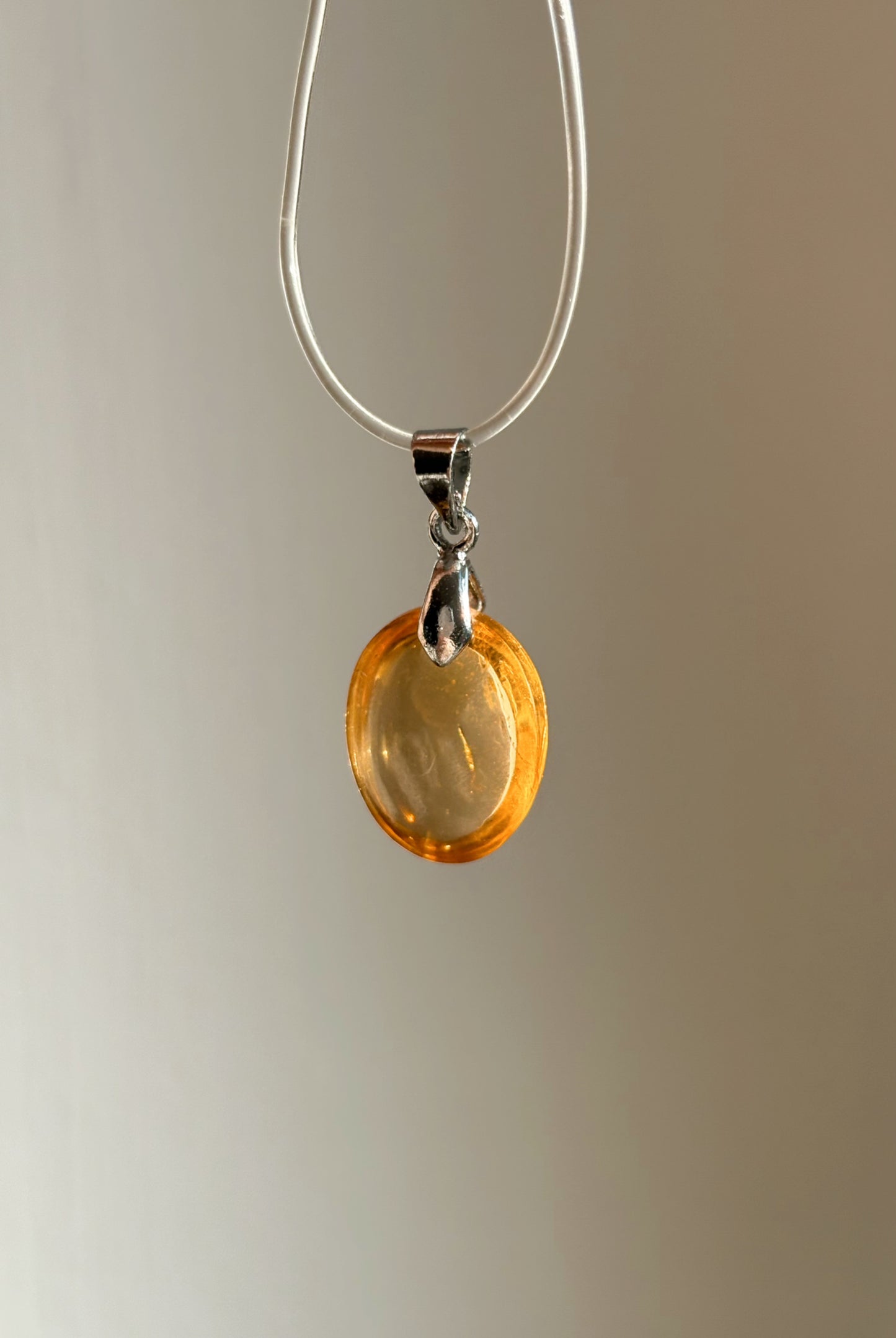 Natur Citrin Anhänger Nr. 4