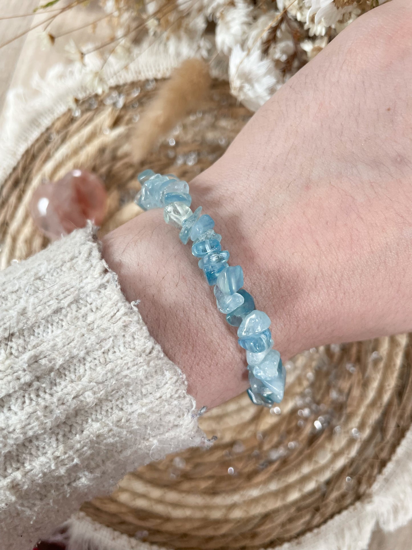 Aquamarin Splitterarmband