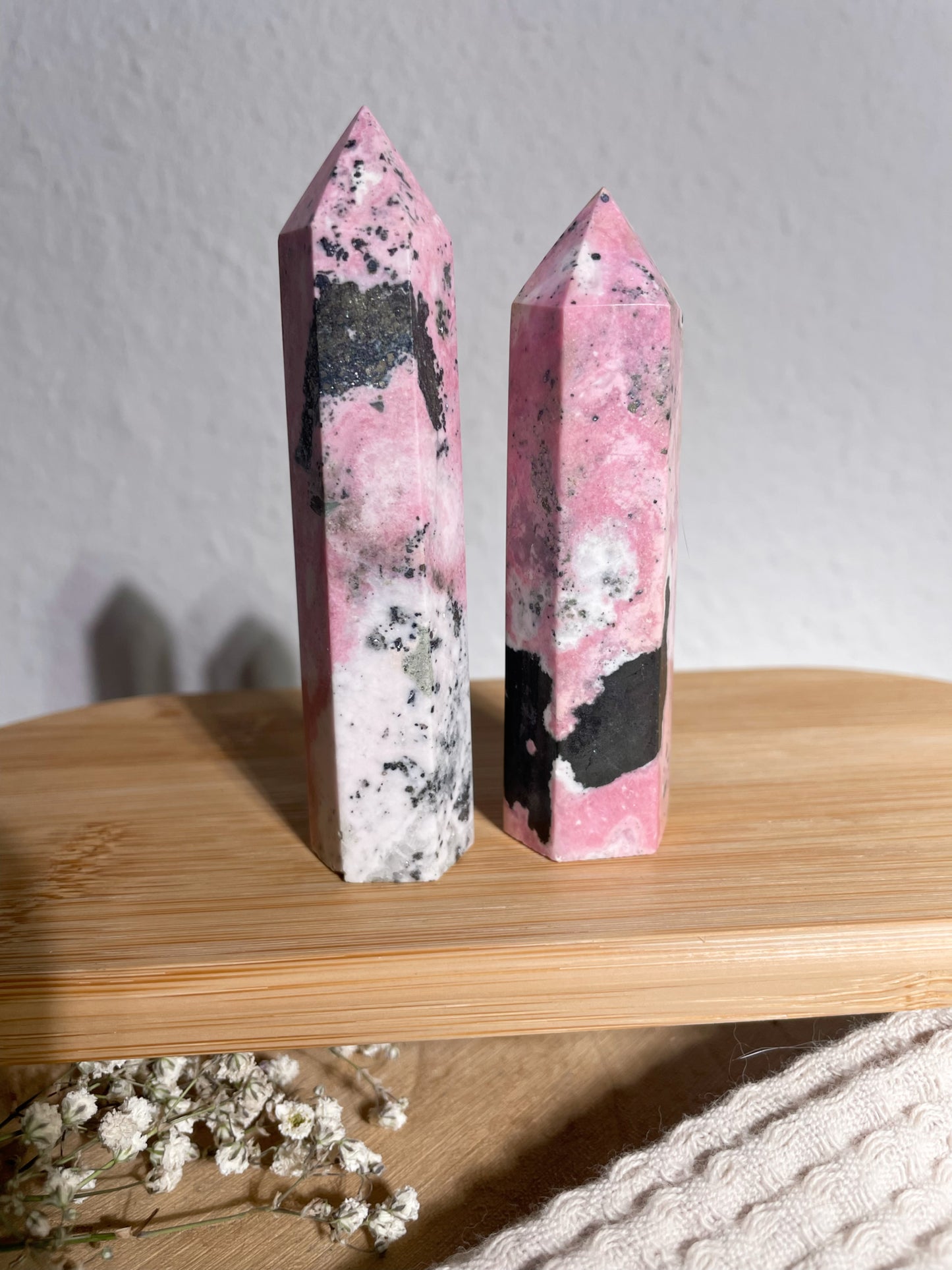 Pink Rhodonit Spitzen aus Peru