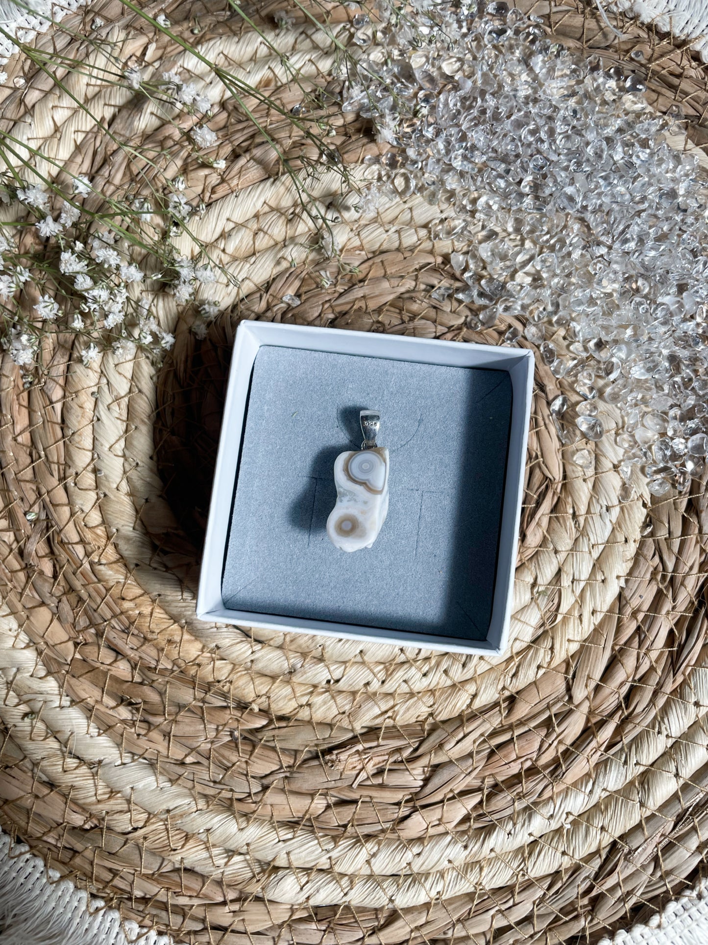 Old Stock Ozean Jaspis Kettenanhänger Nr. 17