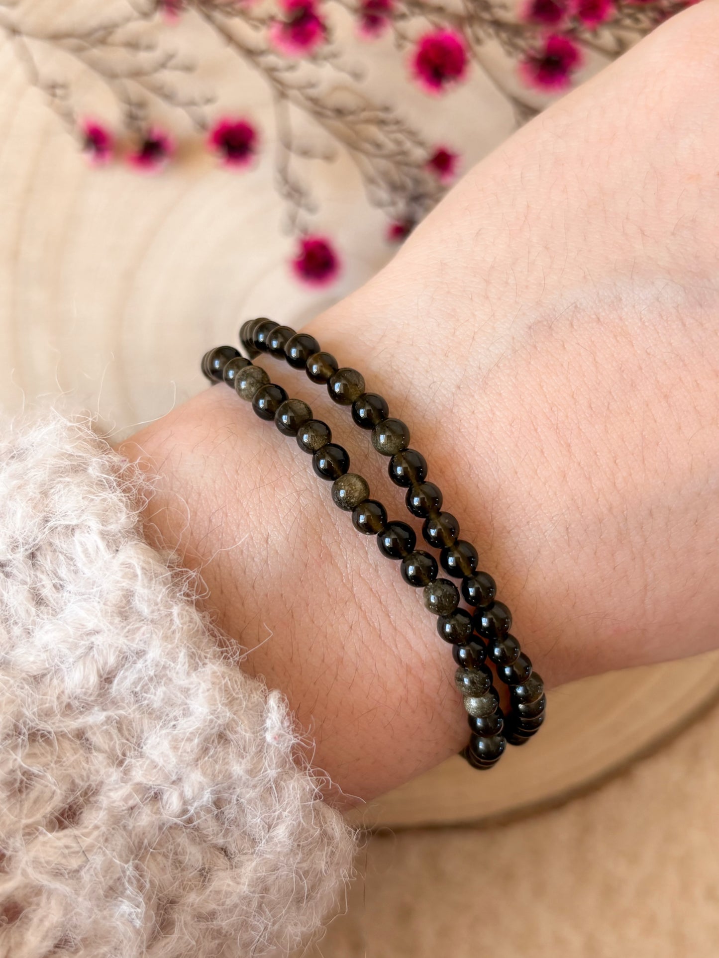 Goldobsidian Armband 4mm