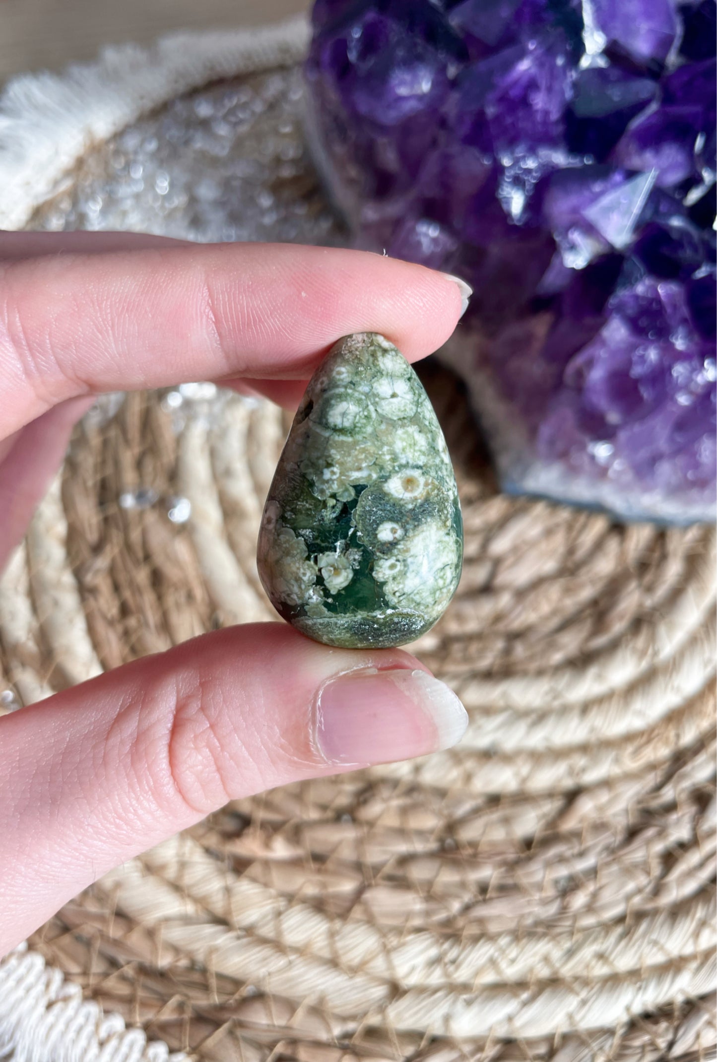 Ryolith Anhänger gebohrt