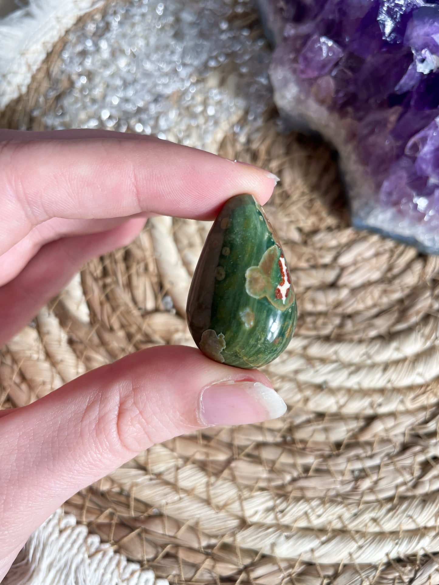 Ryolith Anhänger gebohrt