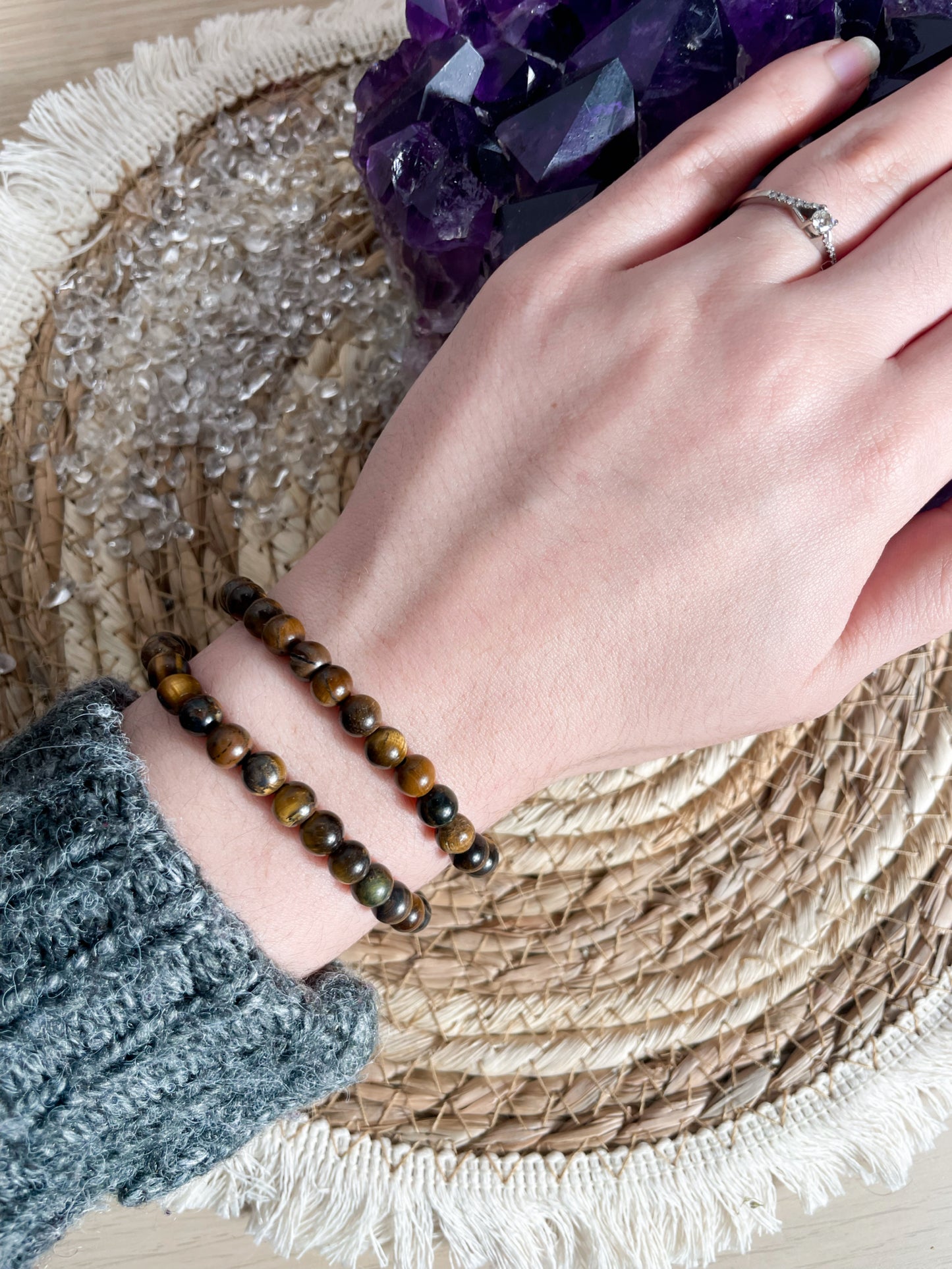 Tigerauge Kugelarmband 6mm