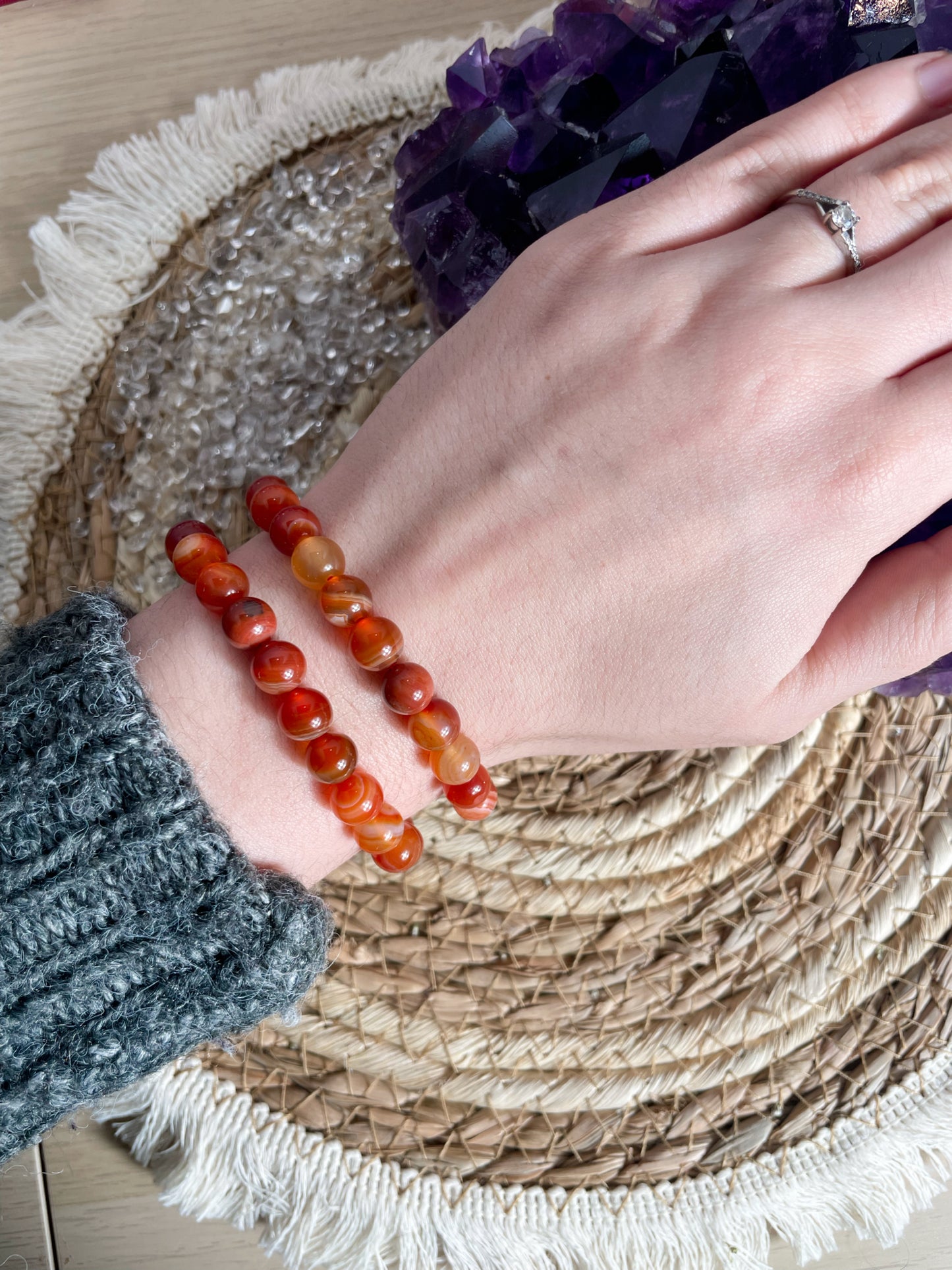 Karneol Kugelarmband 7-8mm