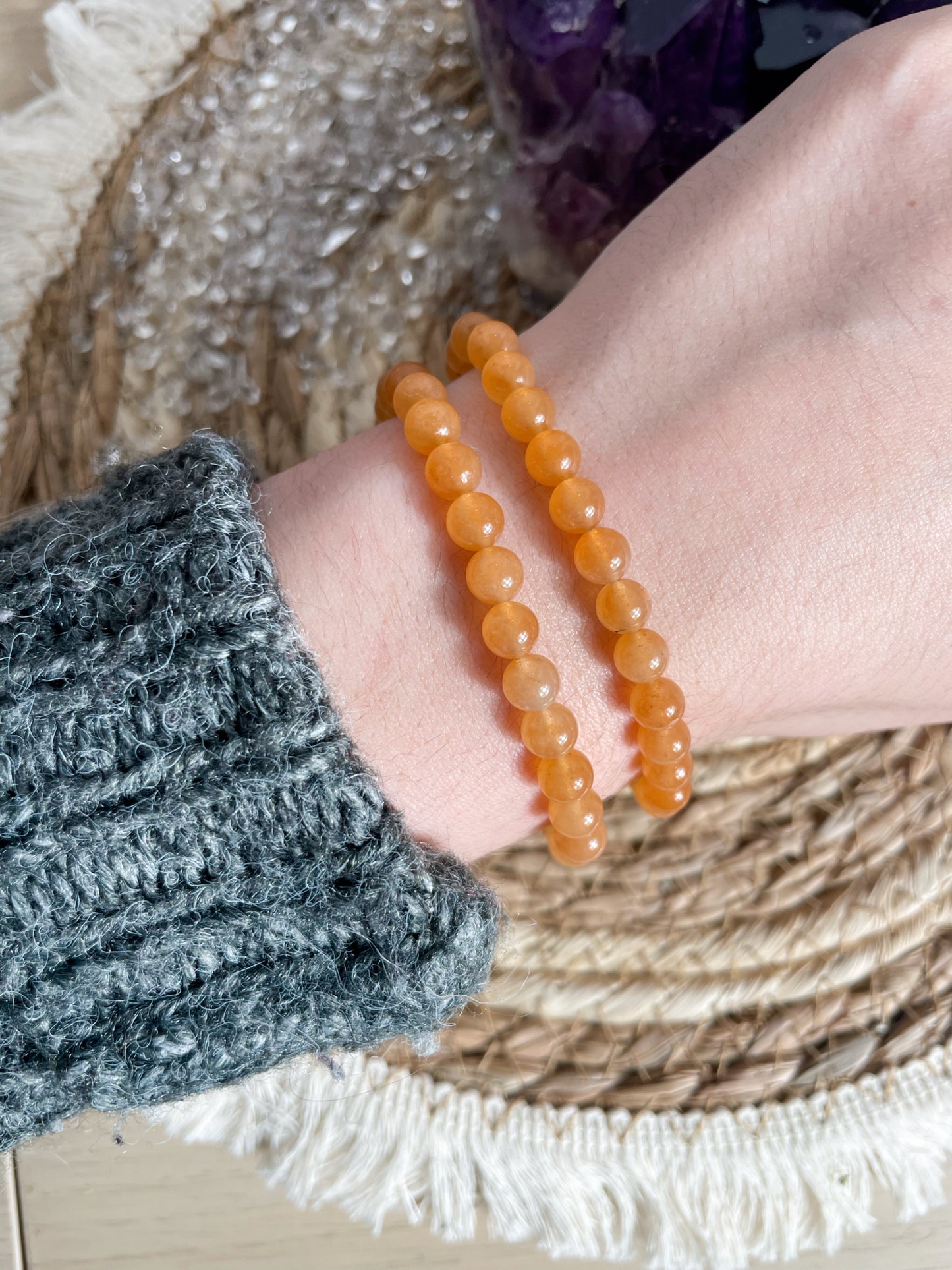 Aventurin orange Armband 6mm