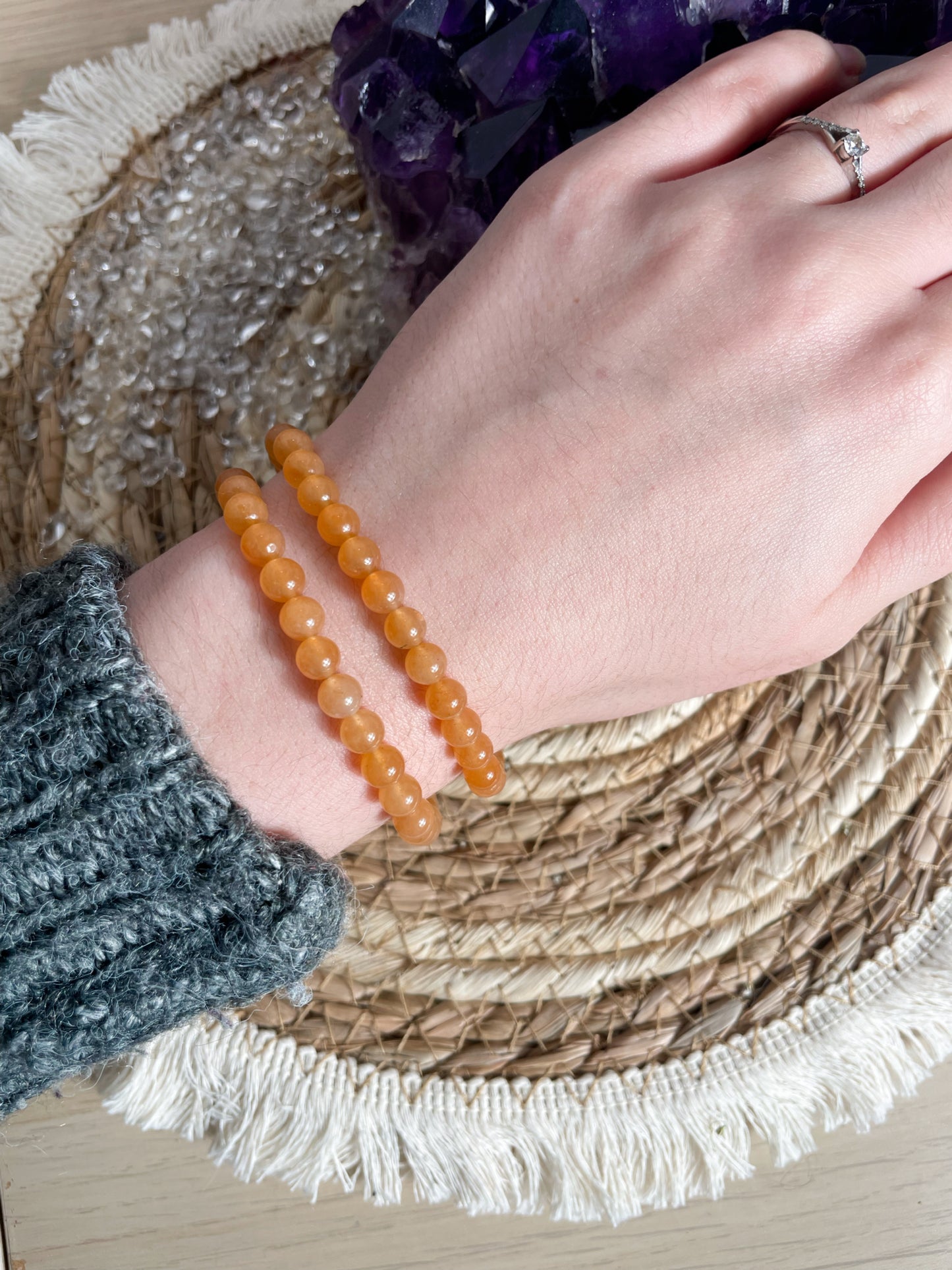 Aventurin orange Armband 6mm