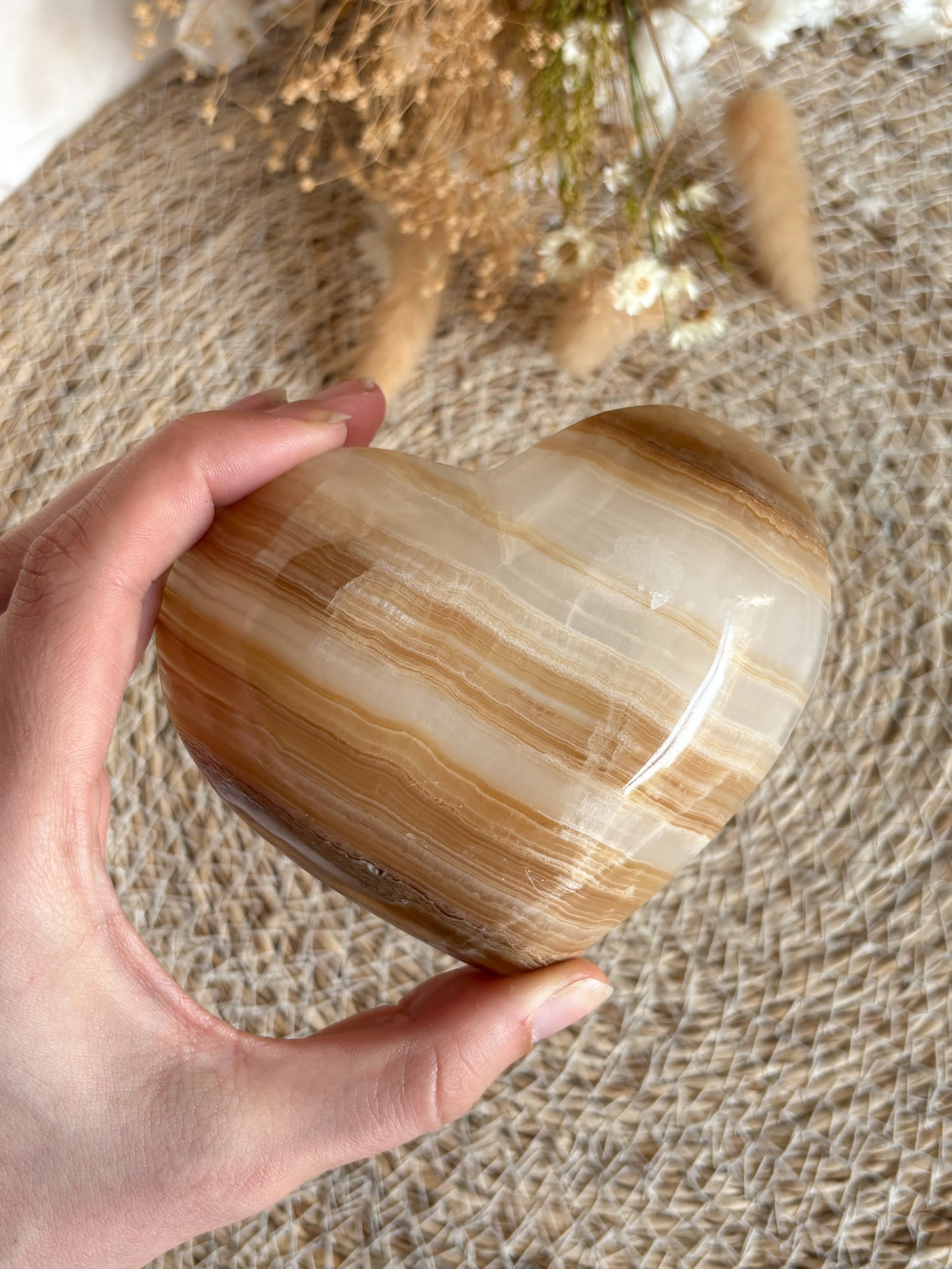 Marmor Onyx Herzschale