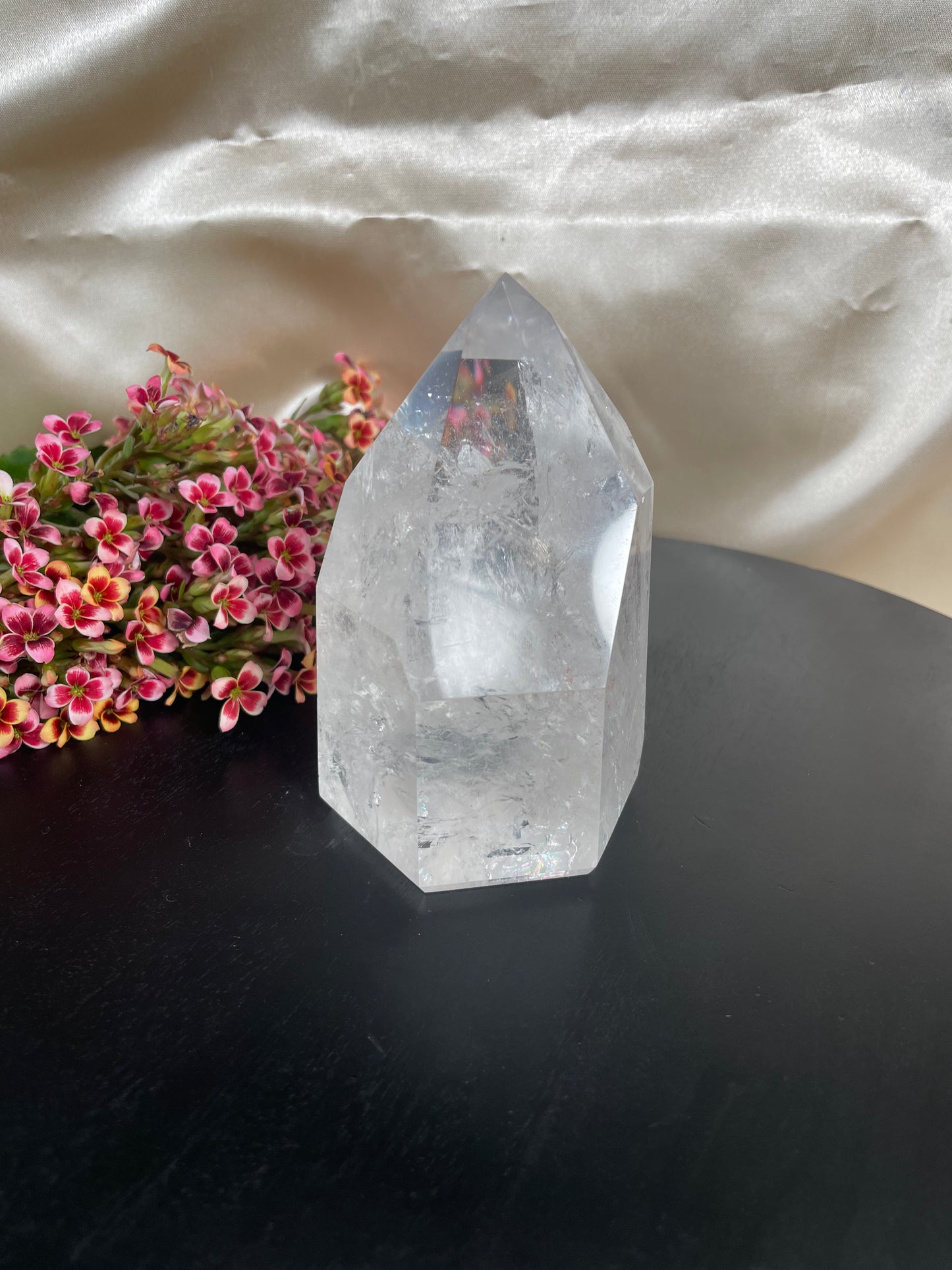 Bergkristall Turm mit Regenbögen - Nr. 3