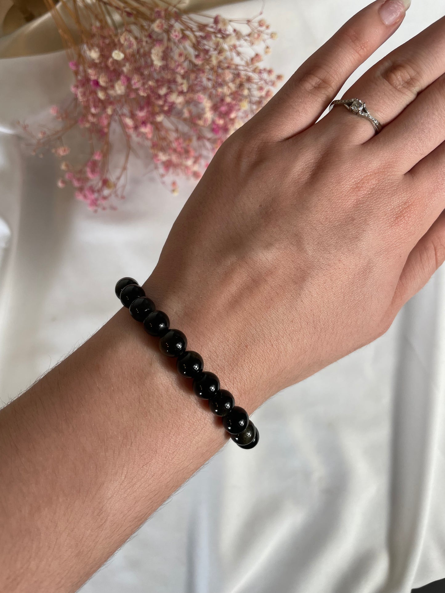 Goldobsidian Armband, 8mm