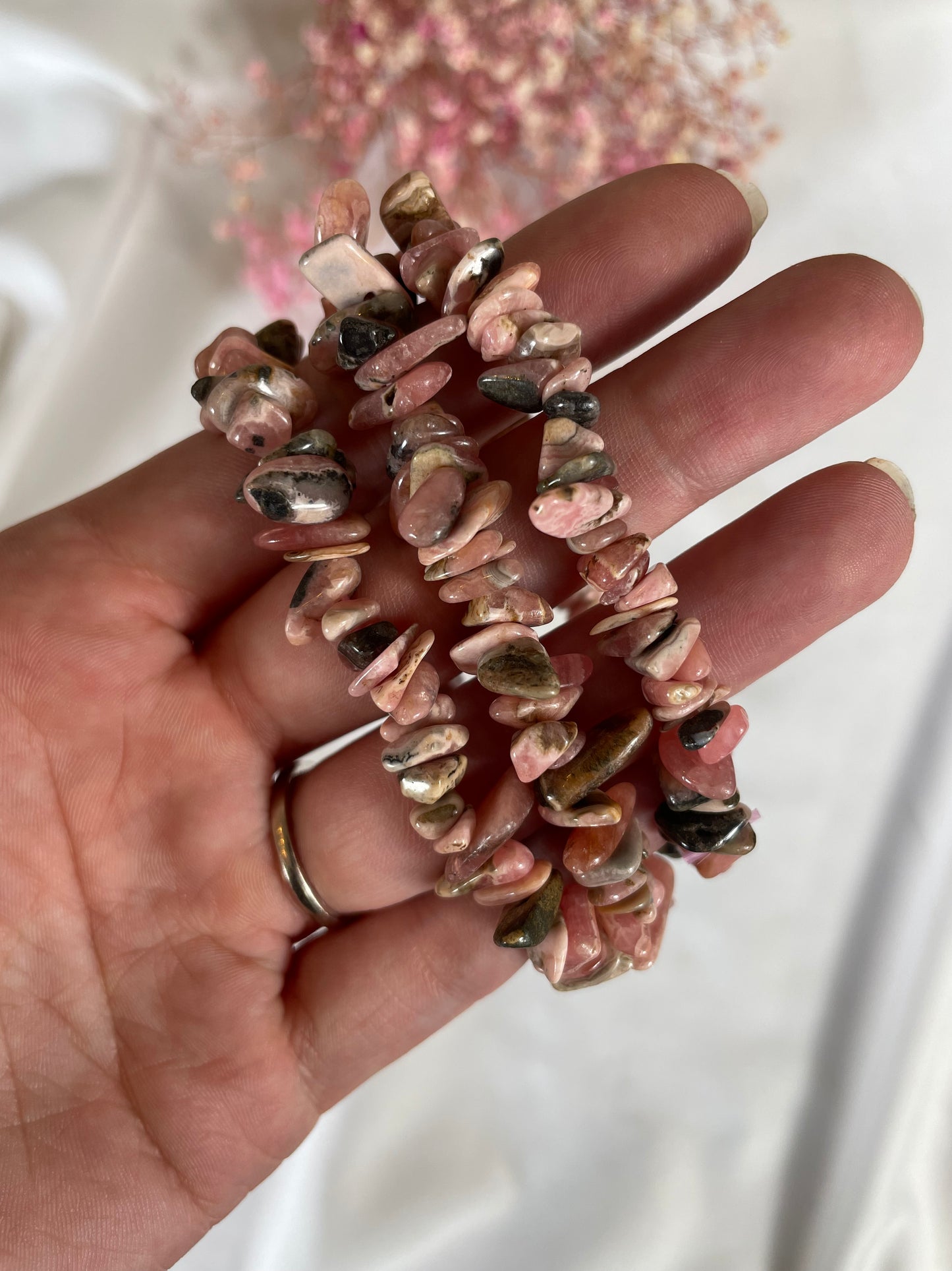 Rhodochrosit Splitterarmband