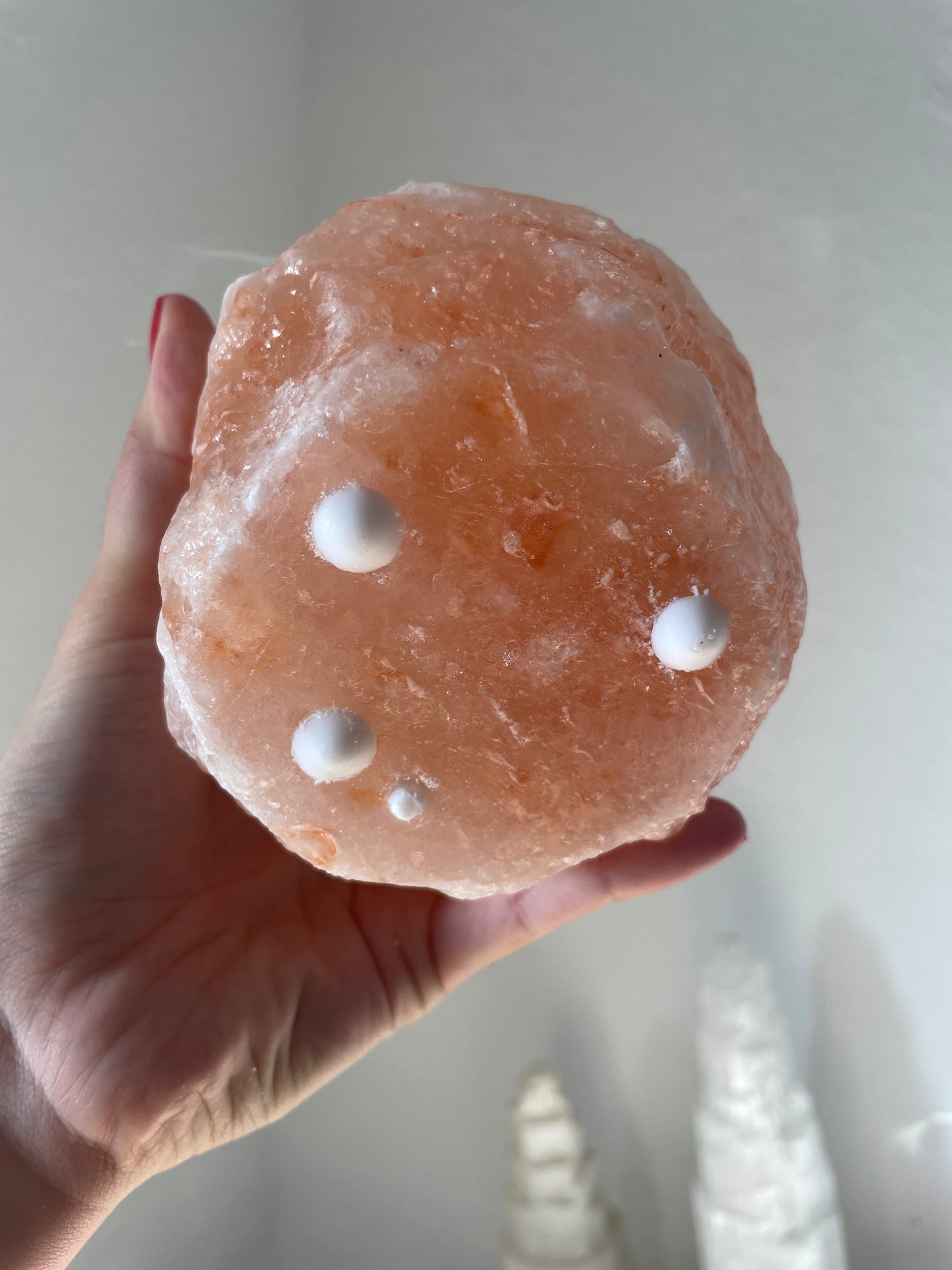 Salzkristall Teelicht