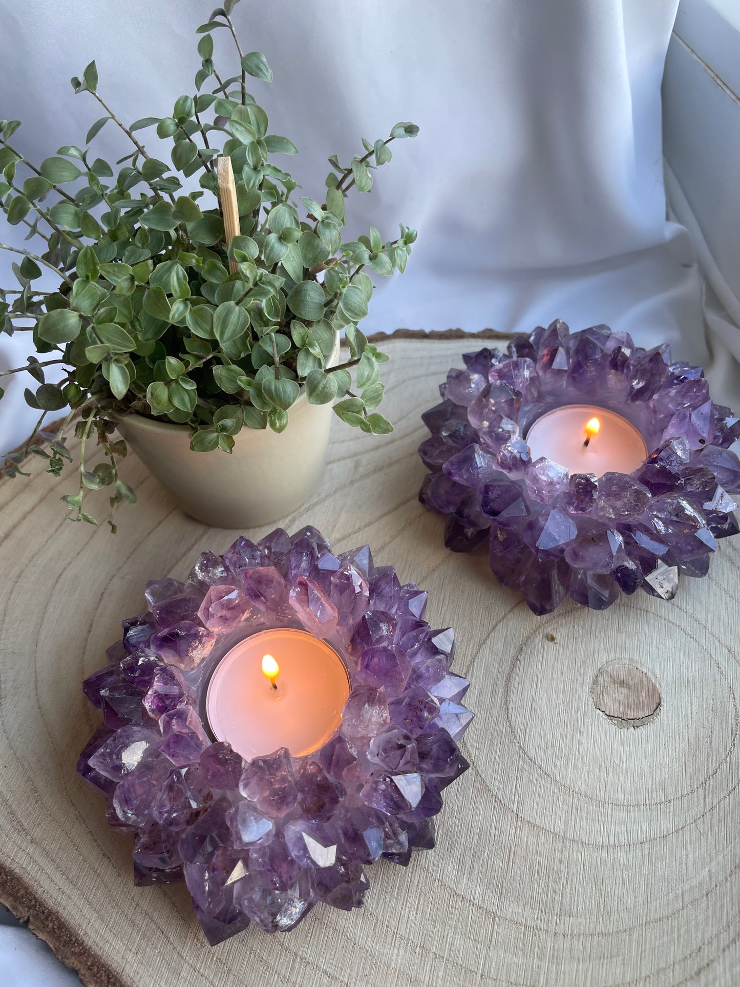 Amethyst Teelichthalter "Sonne"