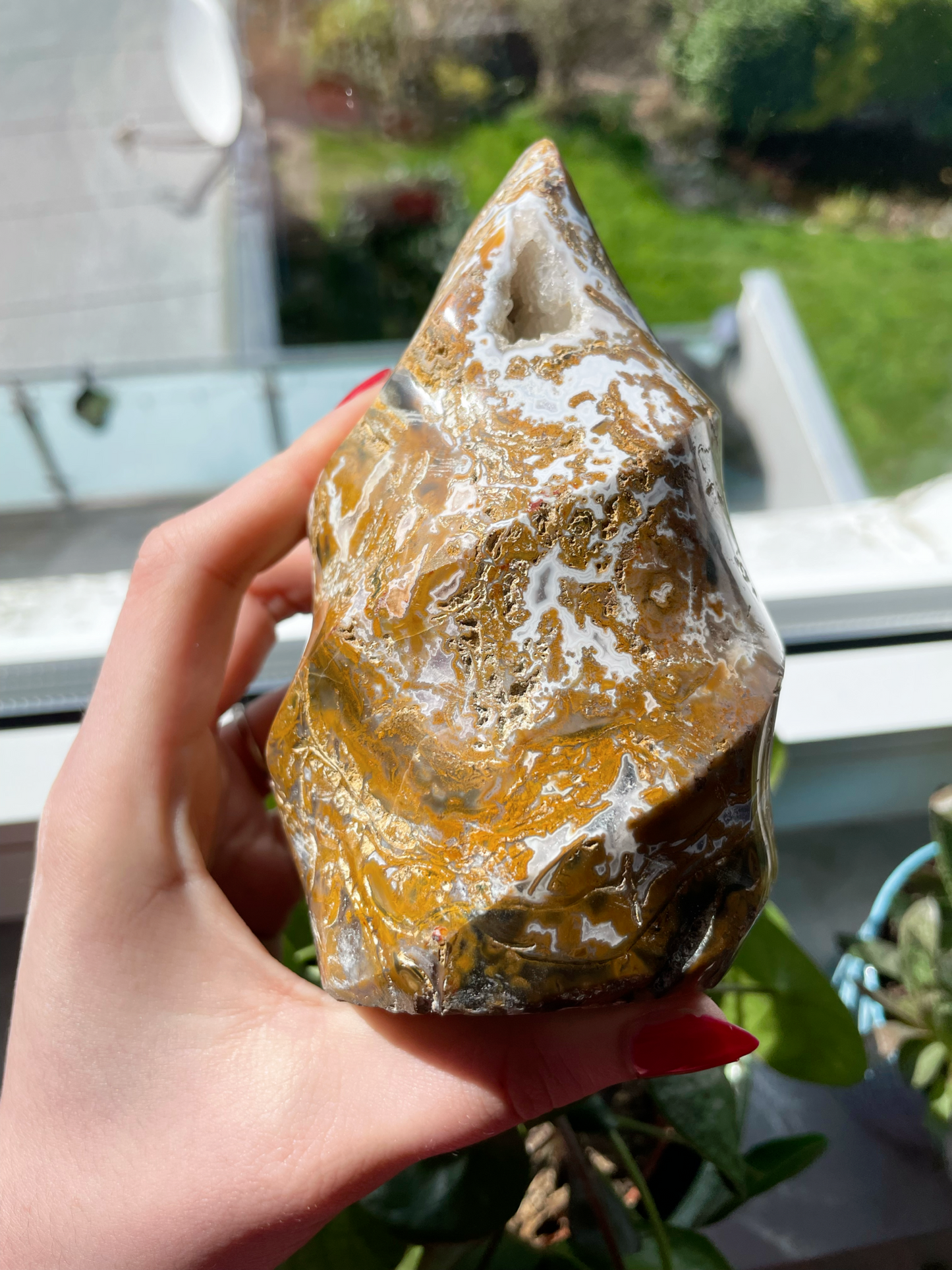 Druzy Ozean Jaspis Flamme Nr. 2