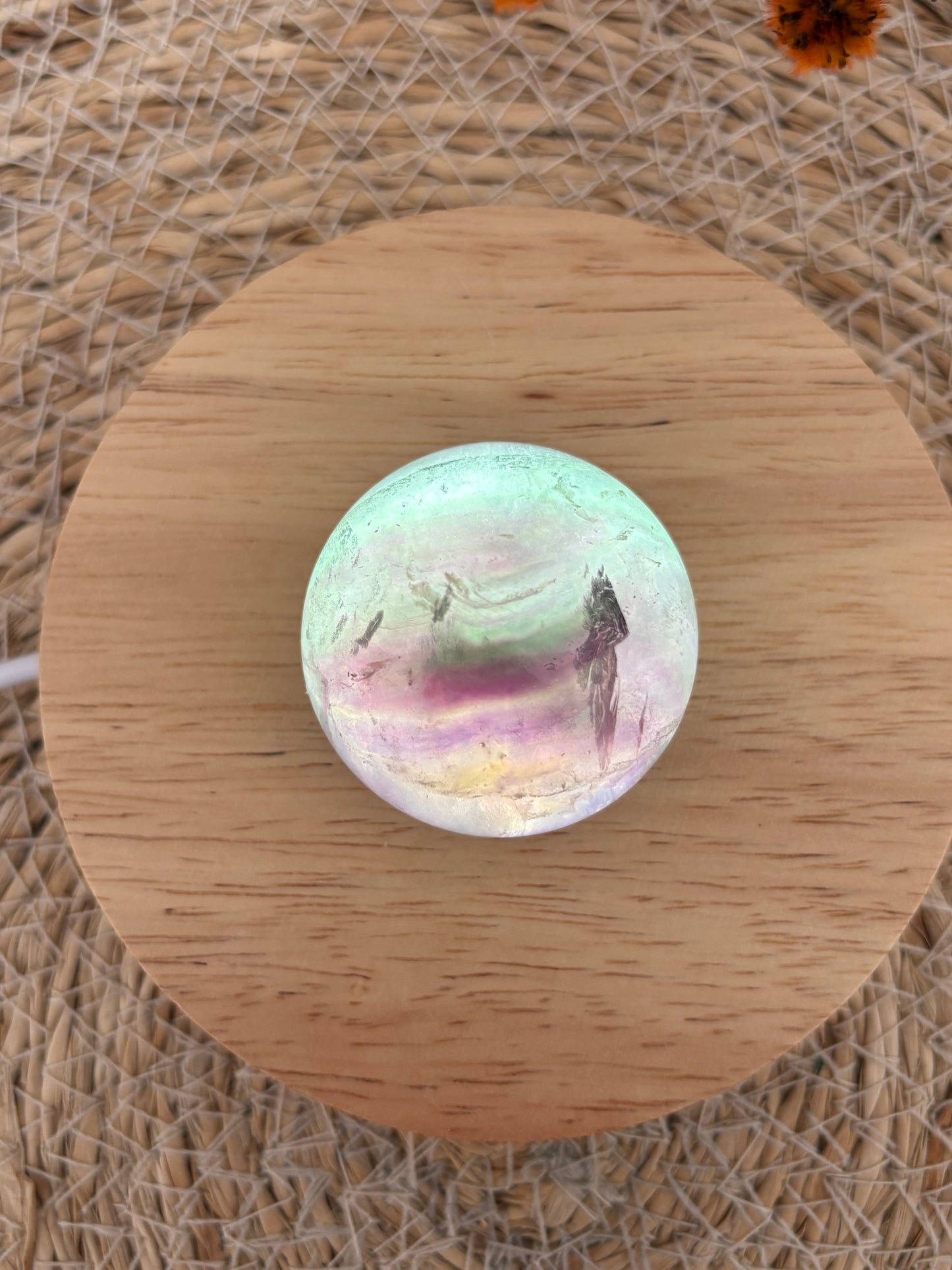 Lila-grüne Fluorit Kugel LG12