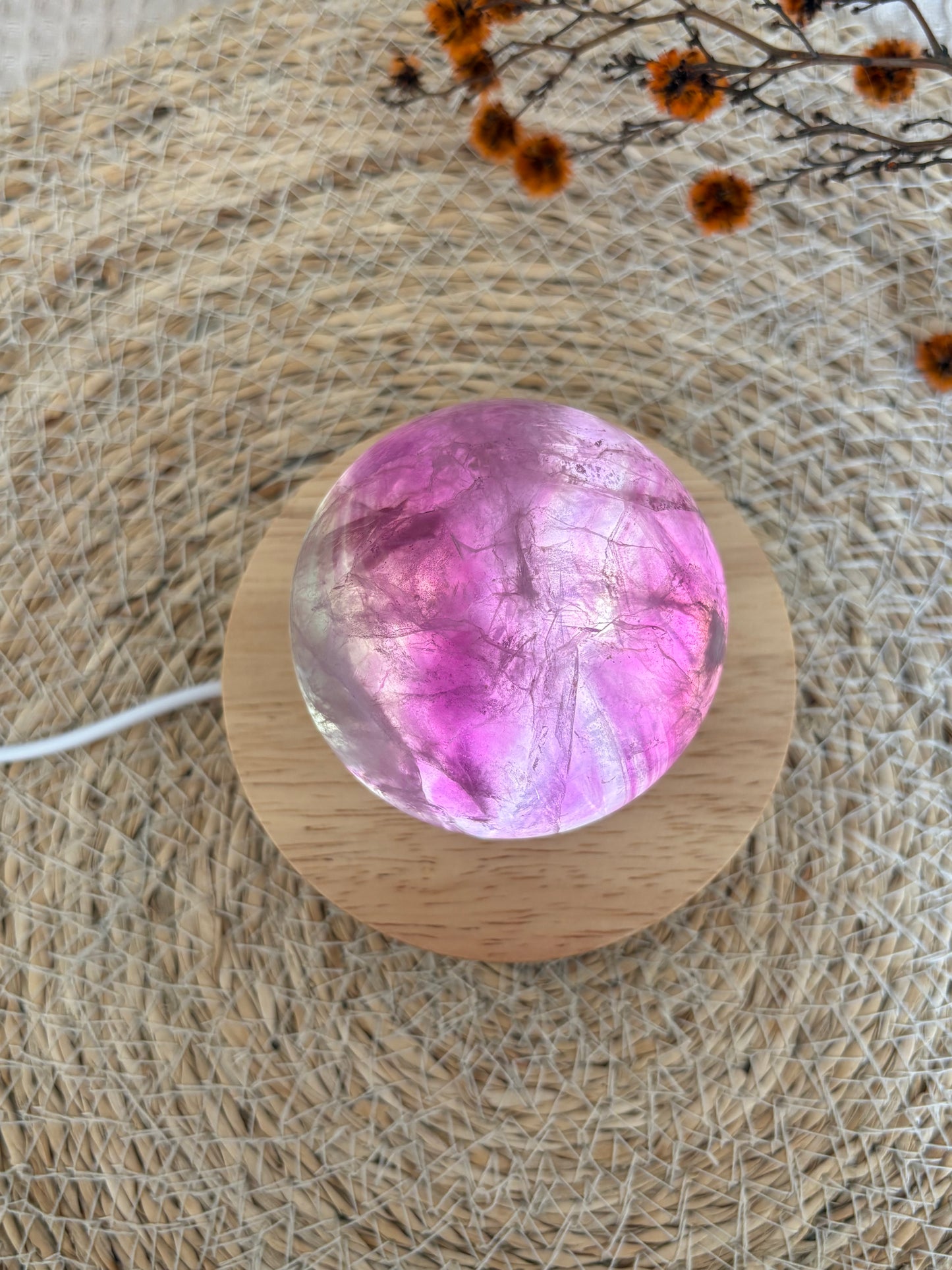 Lila Fluorit Kugel LM96