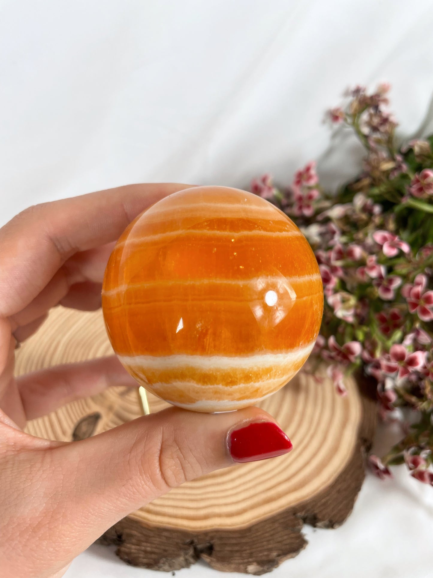 Orangencalcit Kugel A46