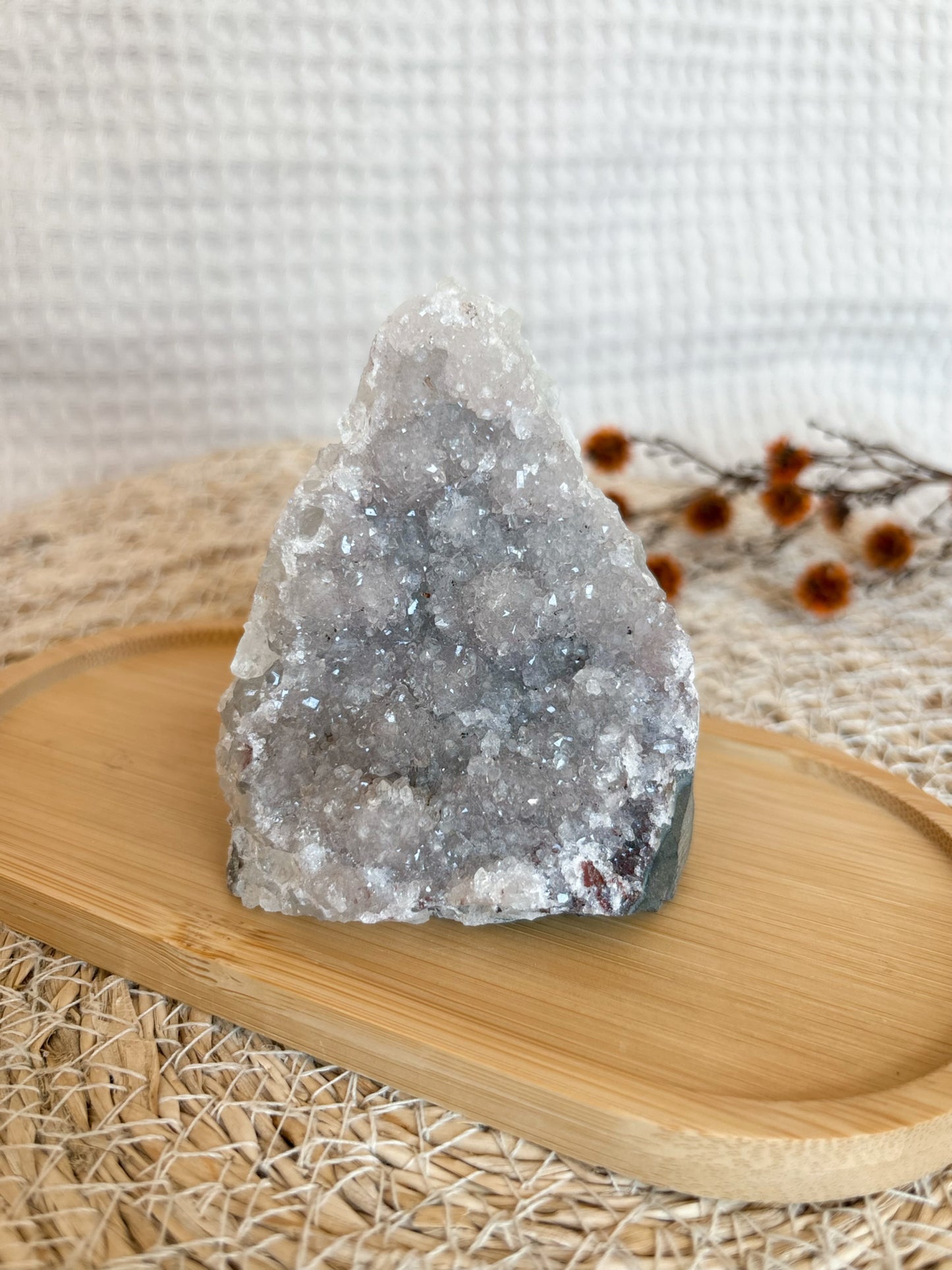 Galaxy Amethyst mit rotem Hämatit