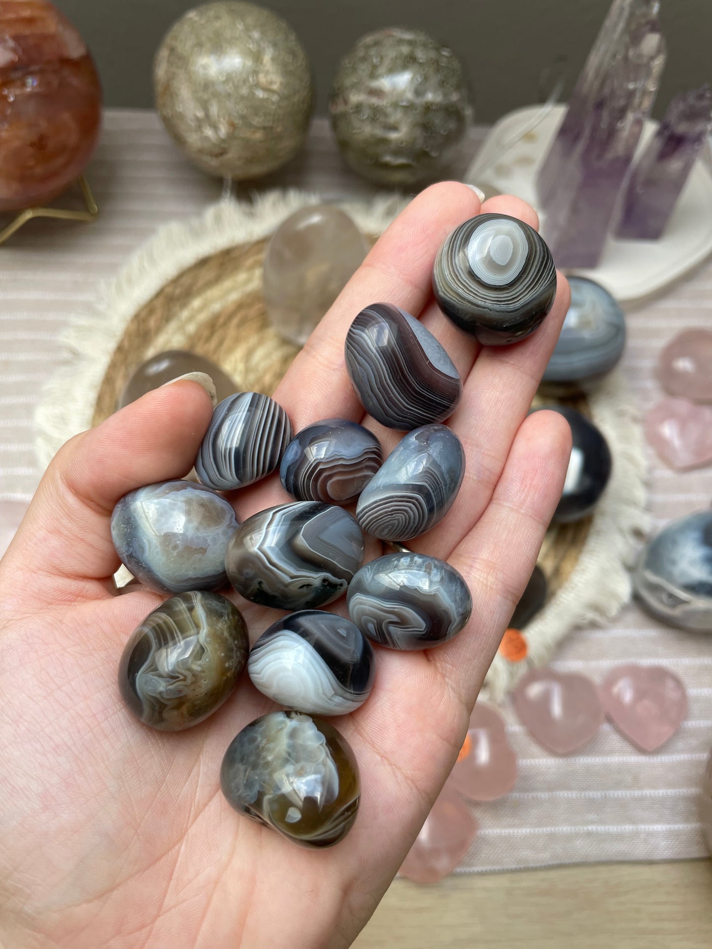 Botswana Achat Trommelstein