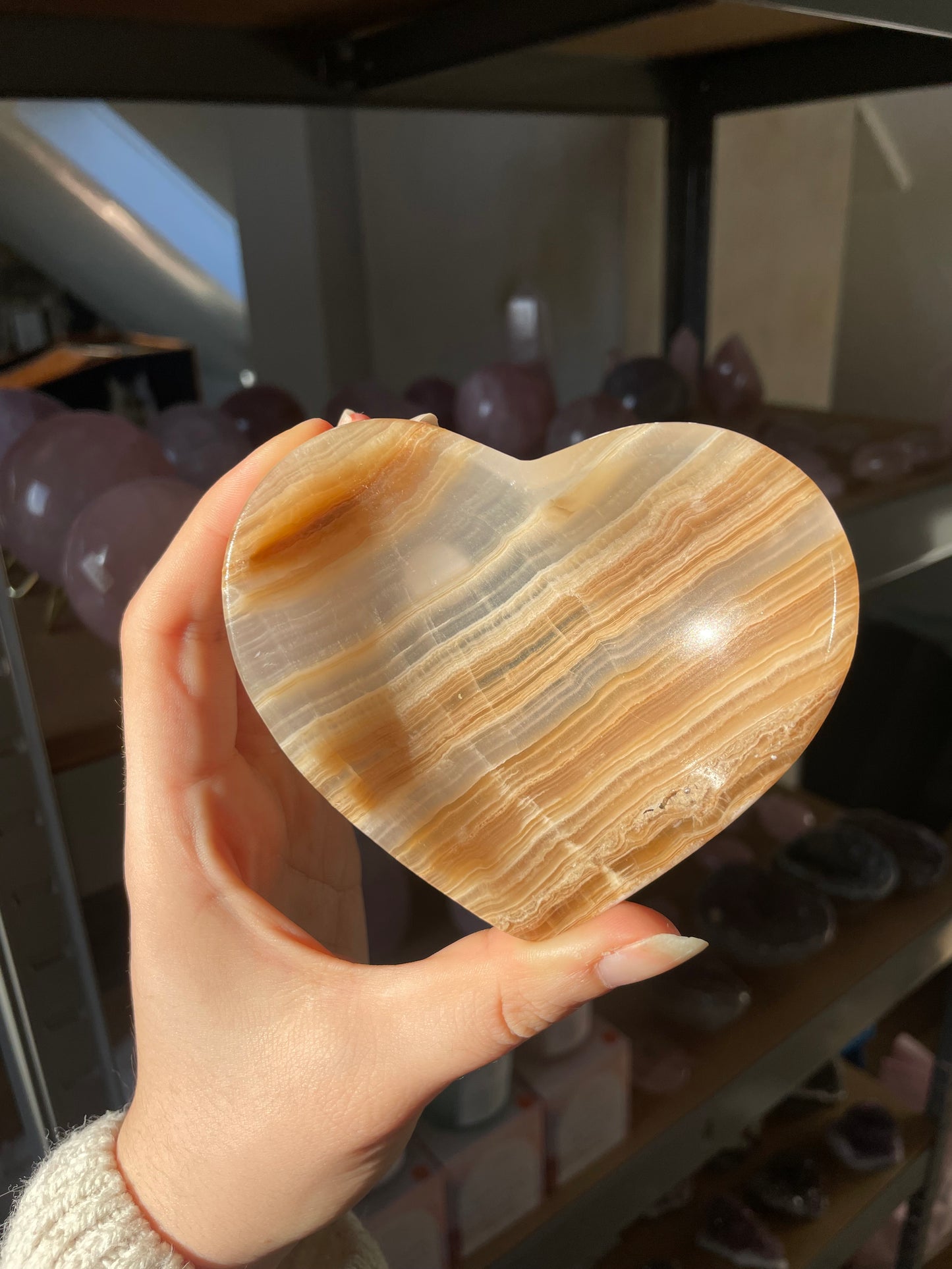 Marmor Onyx Herz Schale