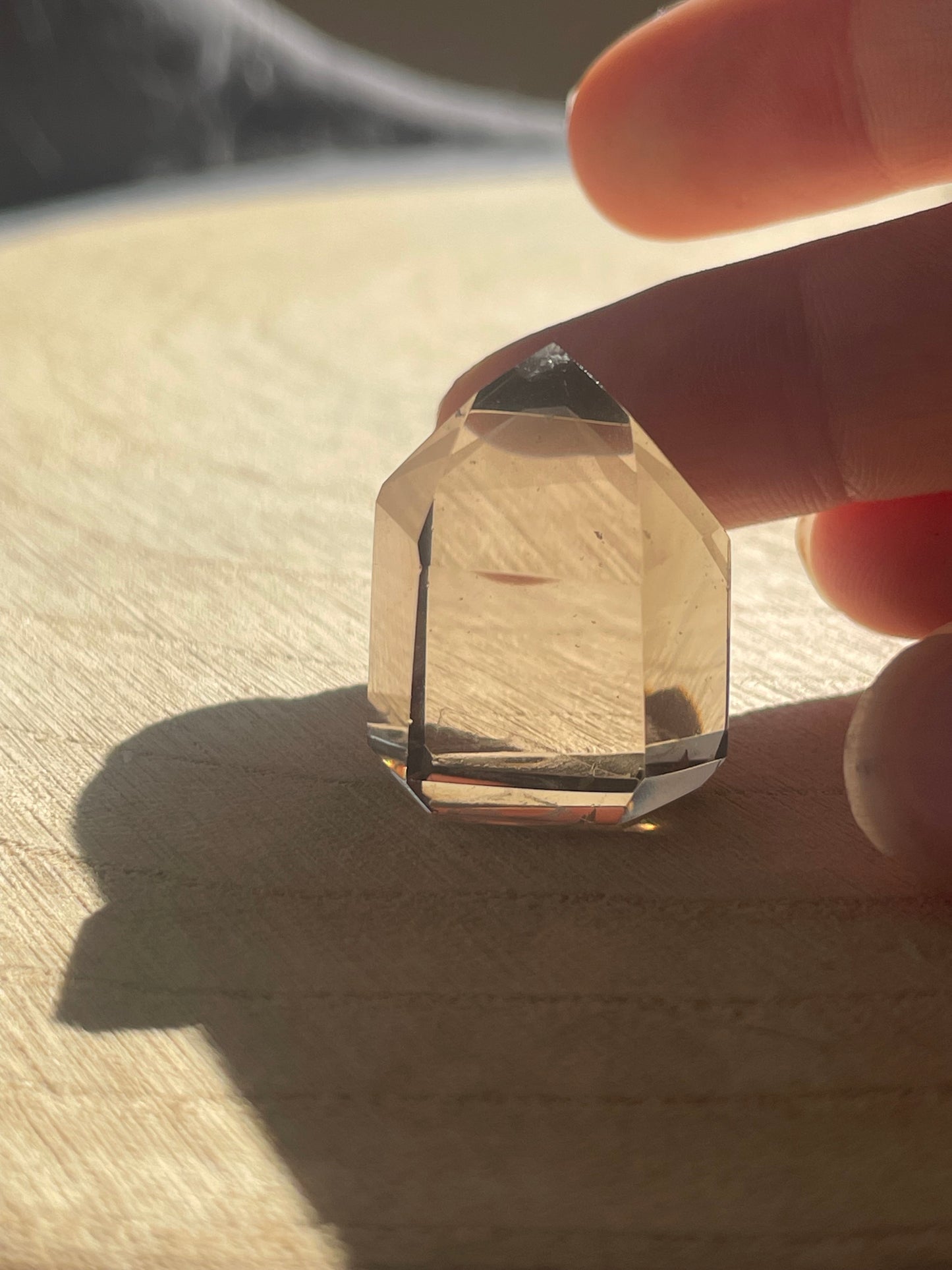 Mini Citrin Spitze mit Phantom D8,50