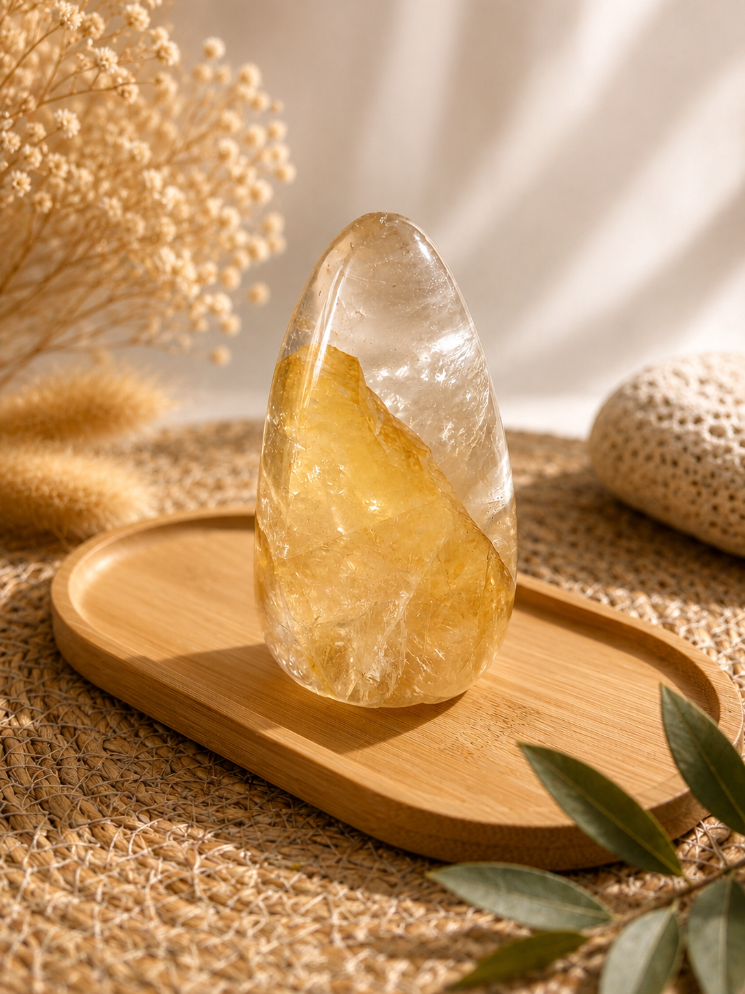 Transparente Golden Healer Freiform Nr. 2
