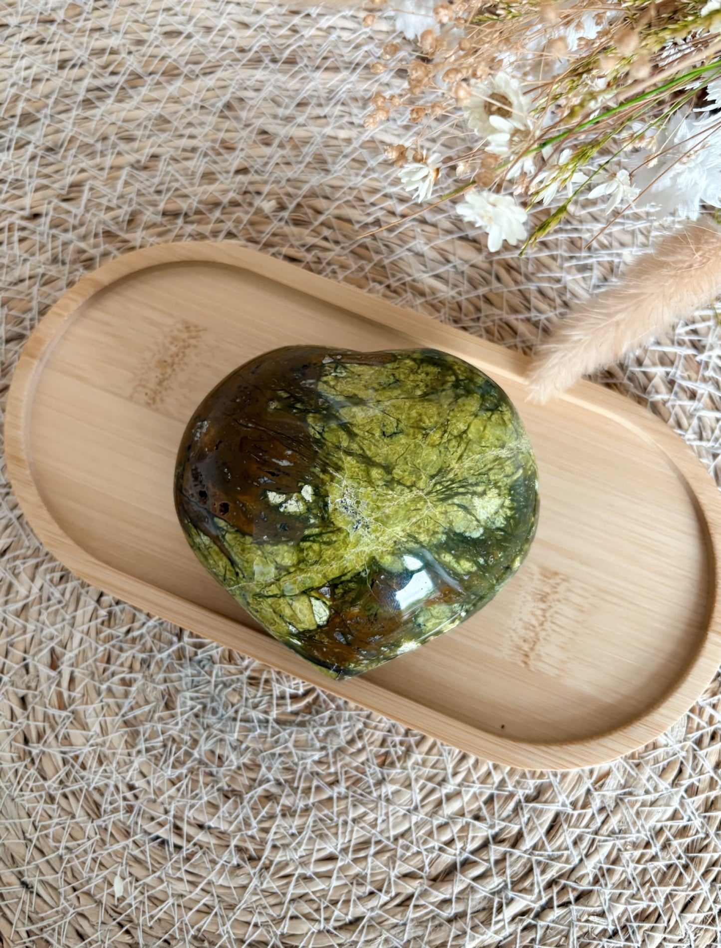 Grünes Opal Herz