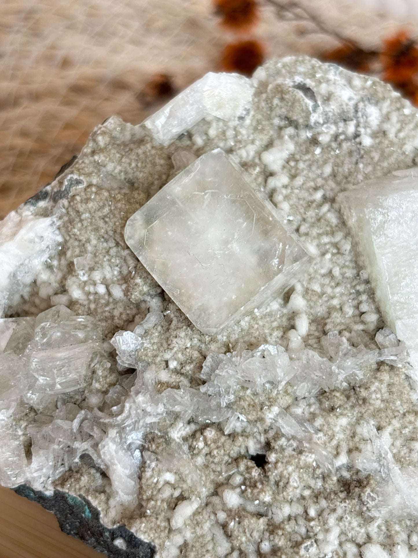 Indischer Mineralien-Mix mit Calcitwürfeln