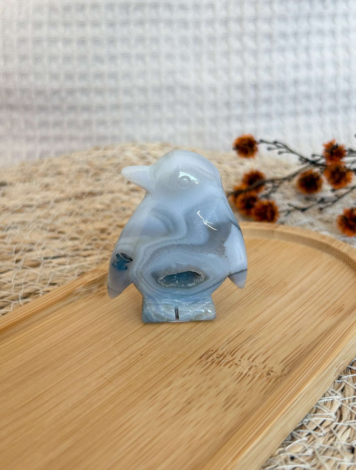 Druzy Achat Pinguin