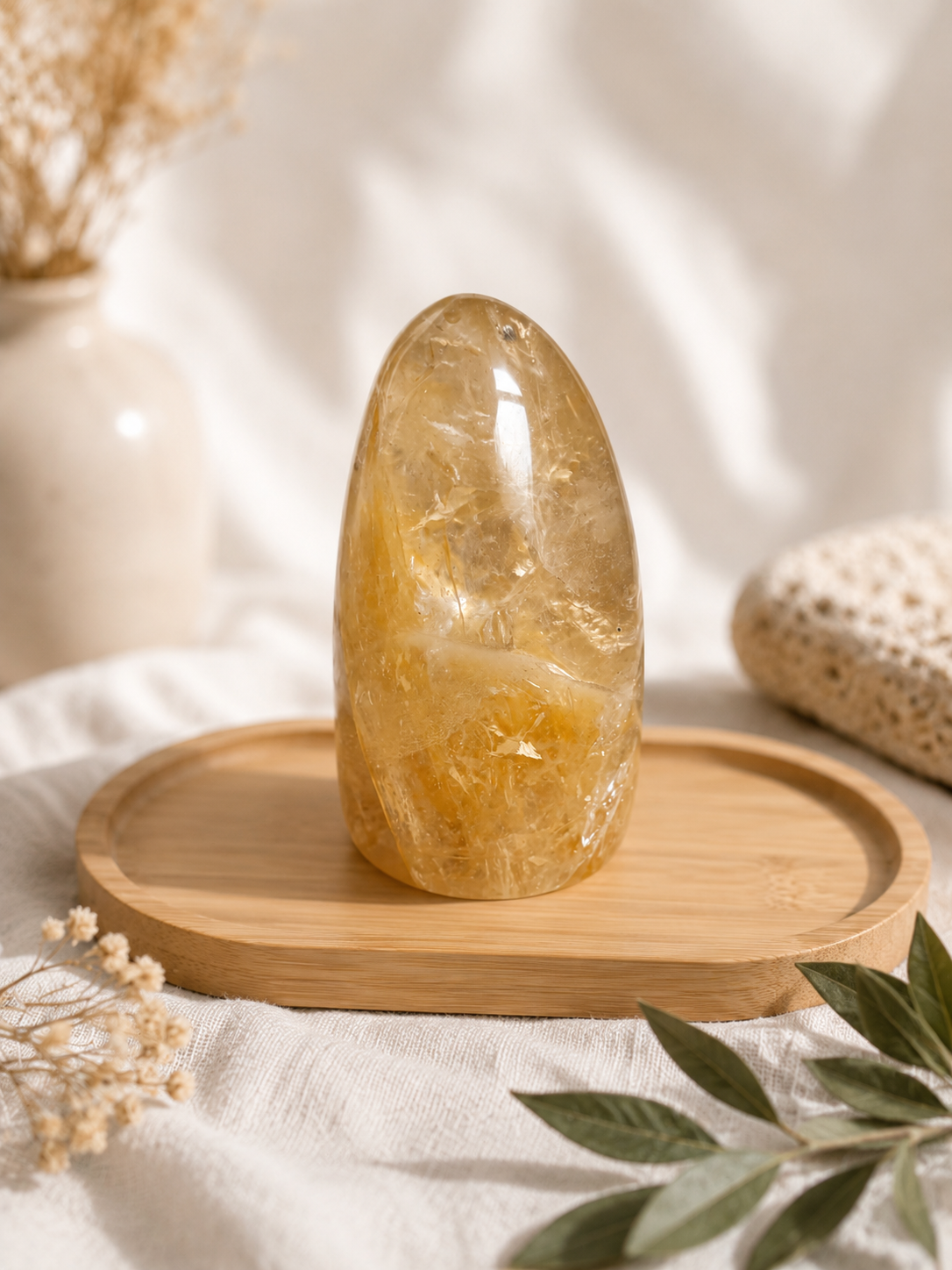 Transparente Golden Healer Freiform Nr. 1