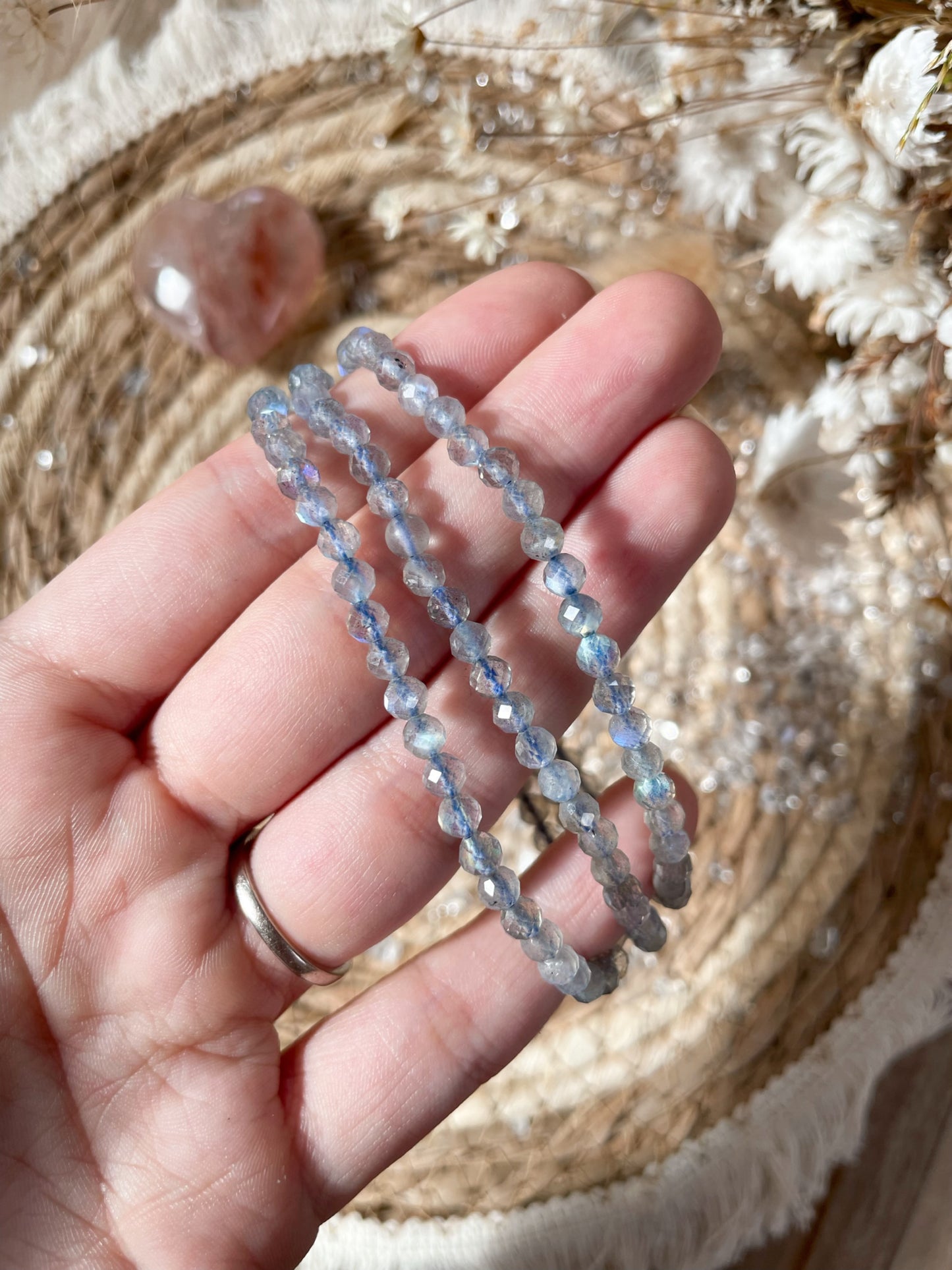Labradorit facettiert Armband 4mm
