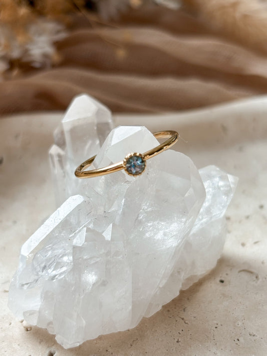 Topas „Krönchen“ Ring - vergoldet