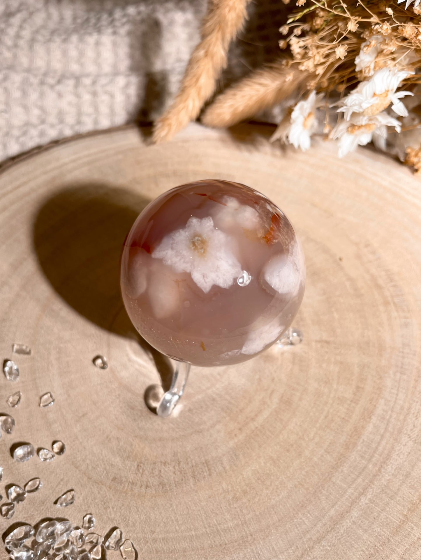 Blumenachat Kugel BA29